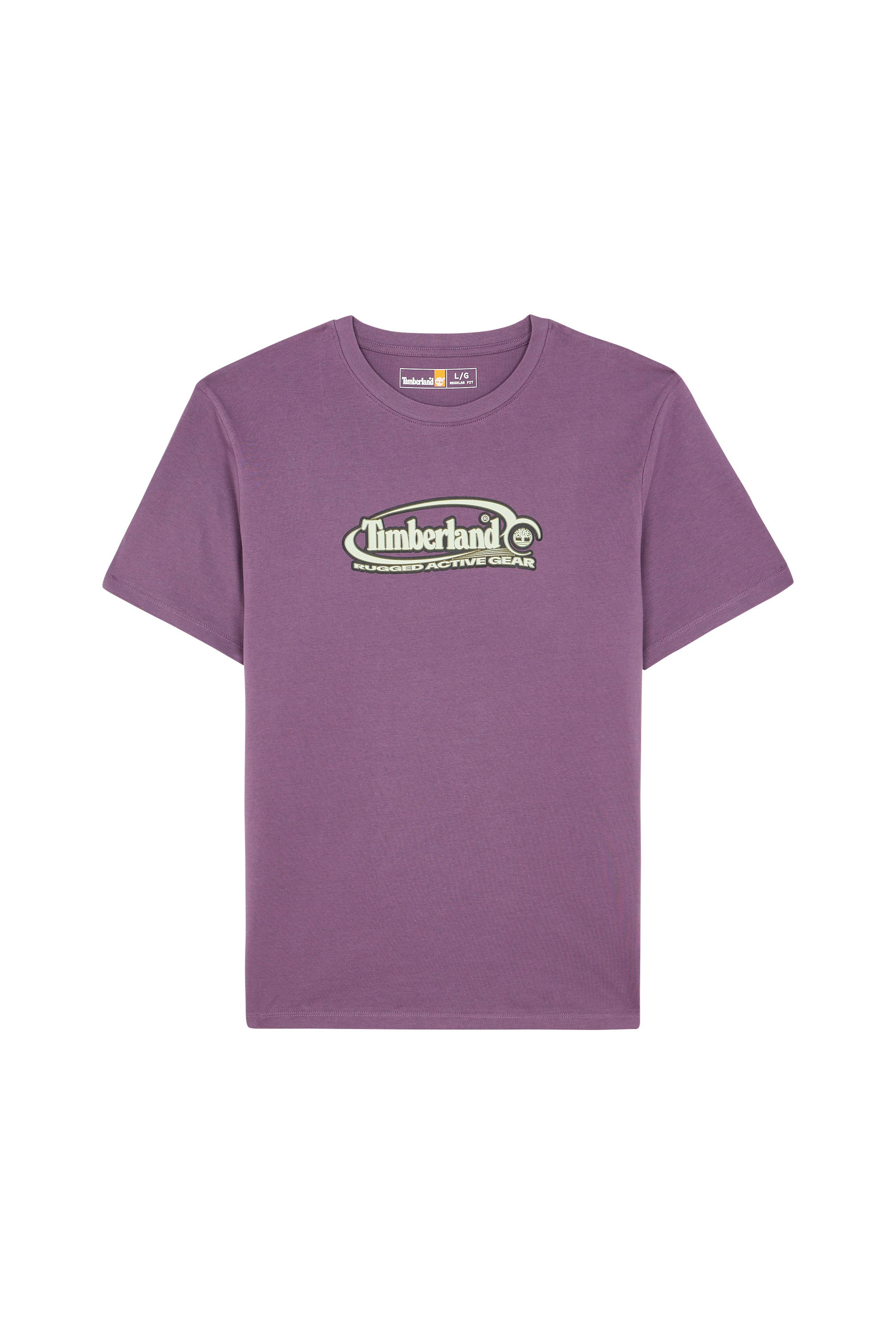 Regular-fit round-neck cotton T-shirt Purple