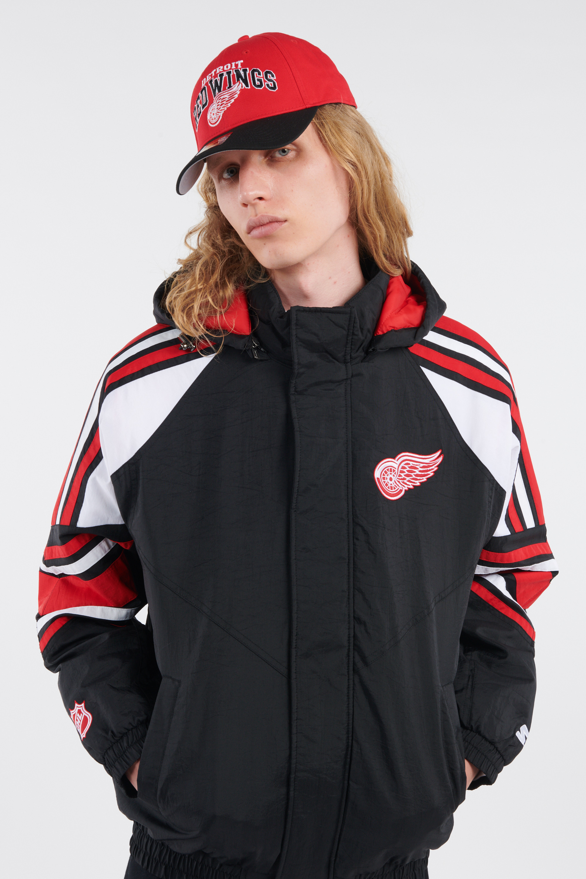 Lightweight quilted padded jacket with high neck Black