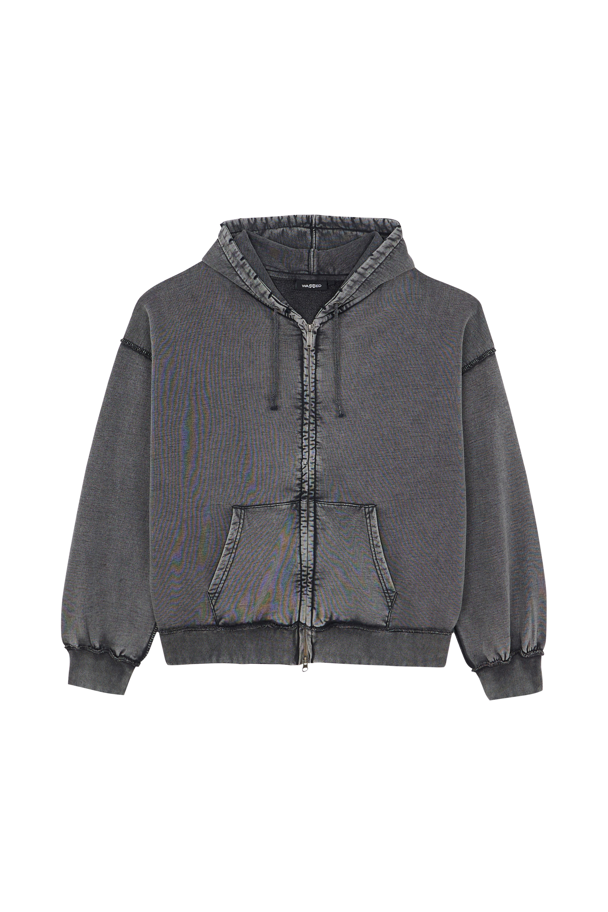 Regular-fit zip-up cotton-blend hoodie with Pony Player Black