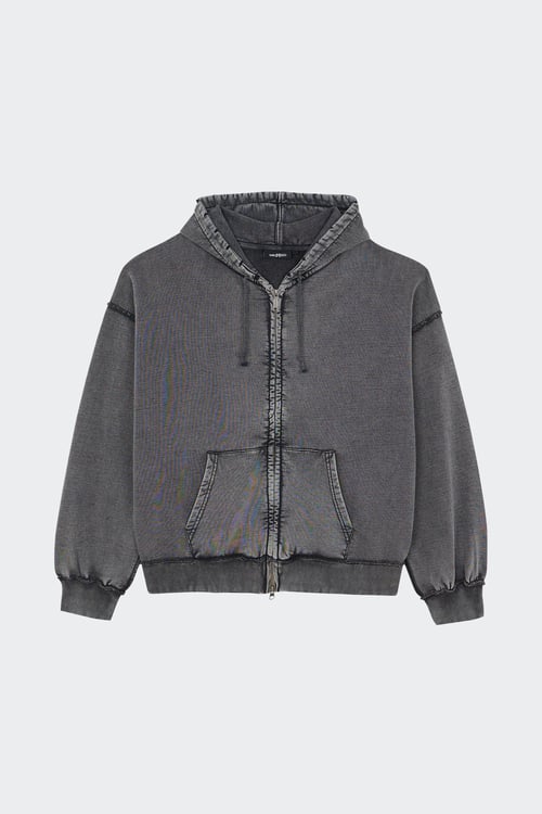 WASTED Hoodie zippé Noir