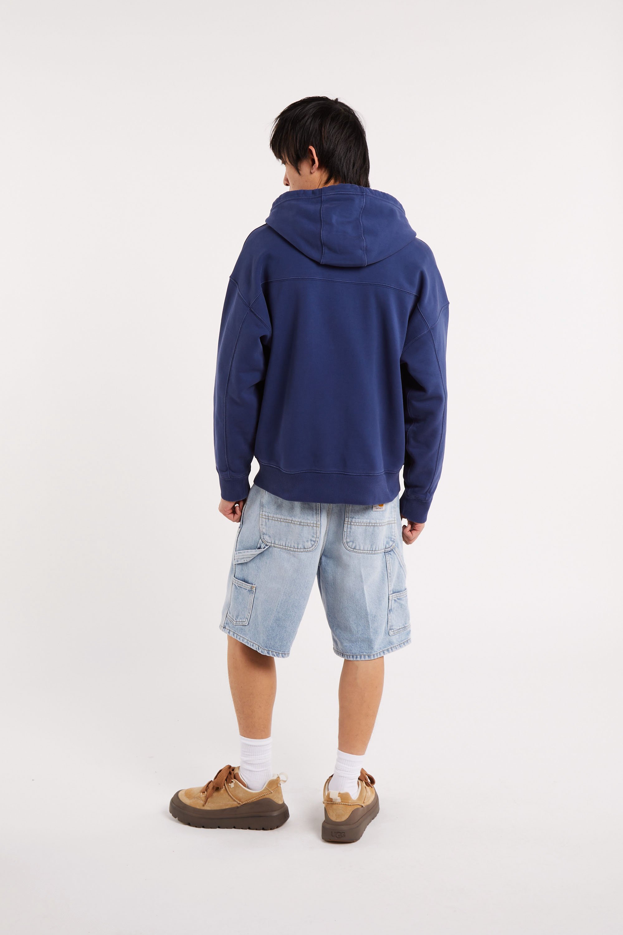 Hoodie zippé Bleu
