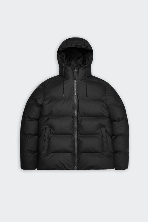 RAINS Lightweight quilted padded jacket with high neck Black