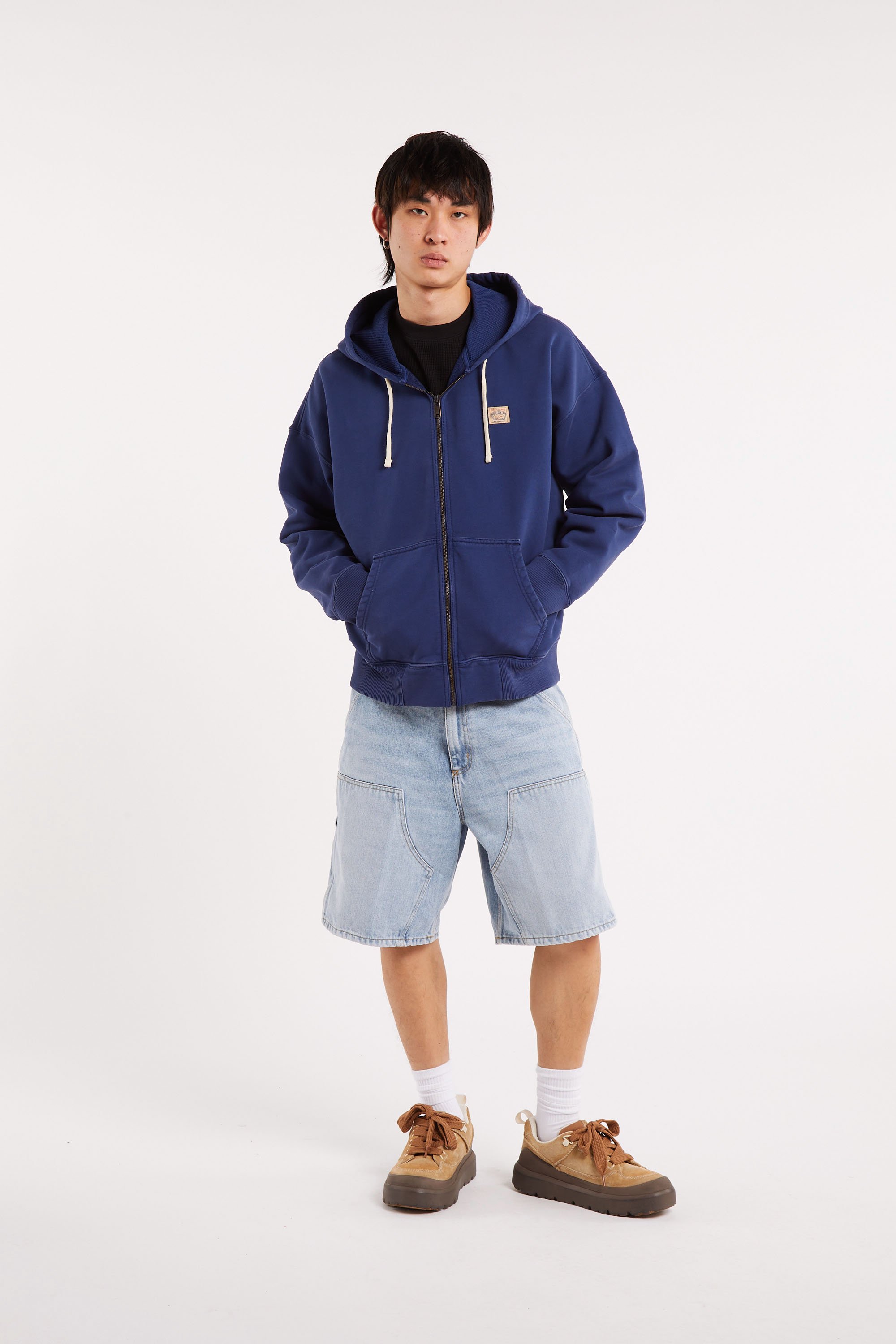 Hoodie zippé Bleu