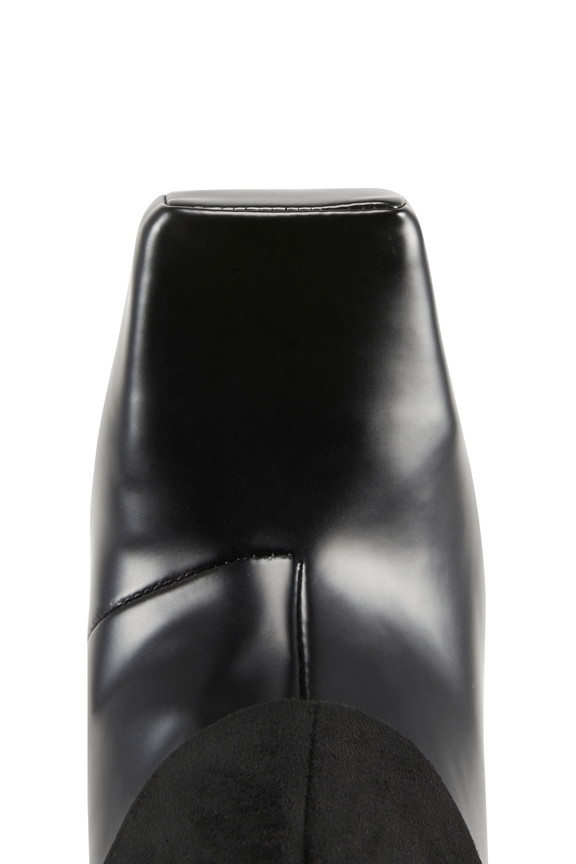 Heeled leather mid-calf boots Black