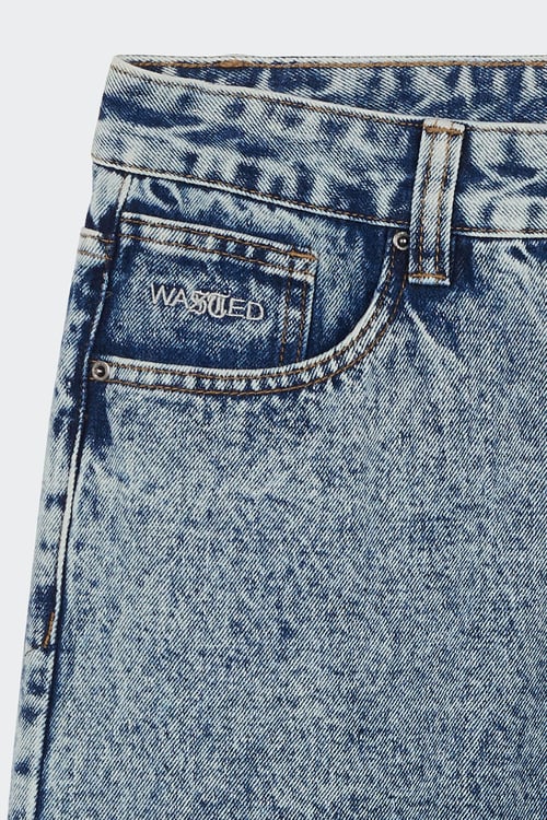 WASTED Pantalon Bleu