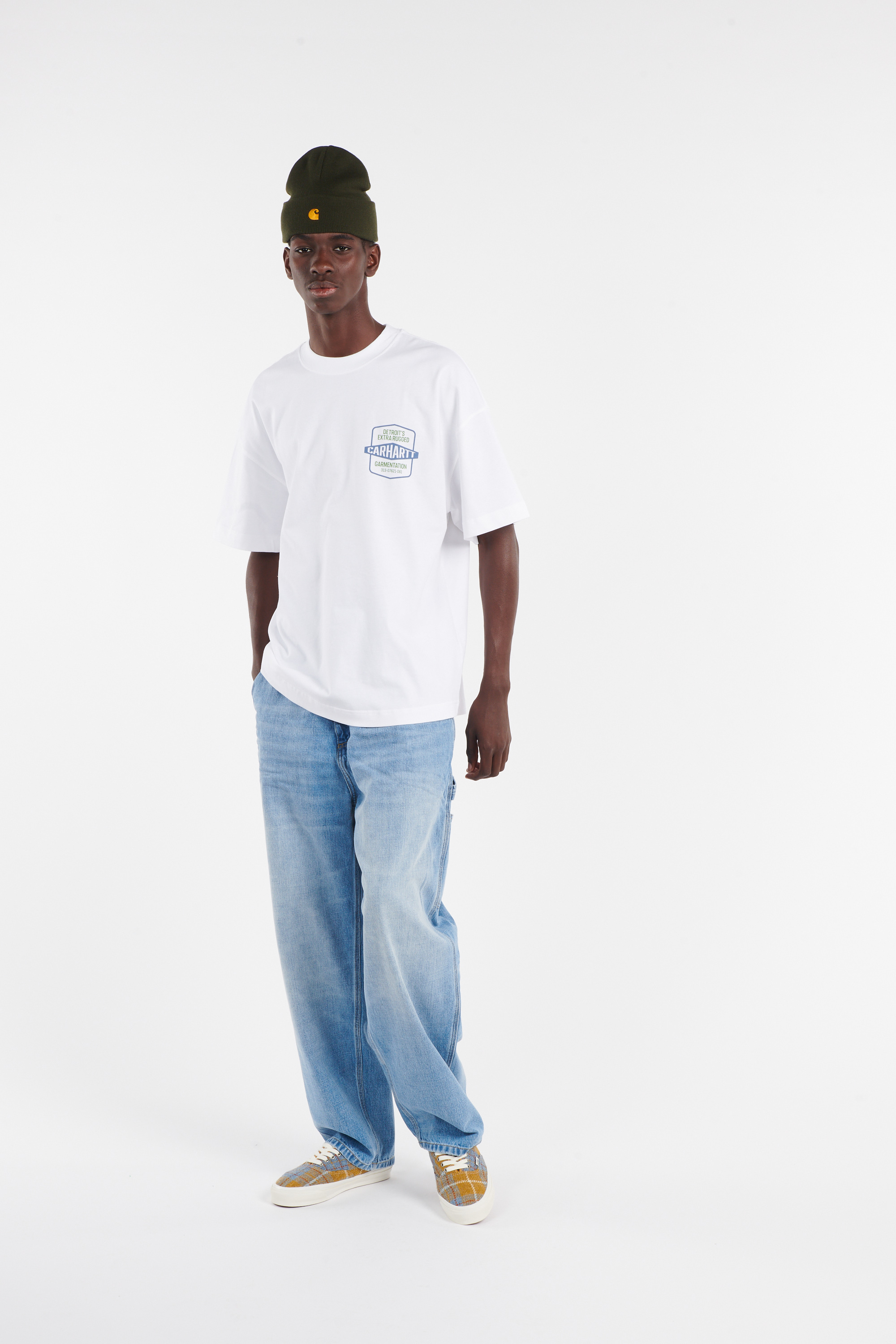 Regular-fit round-neck cotton T-shirt White