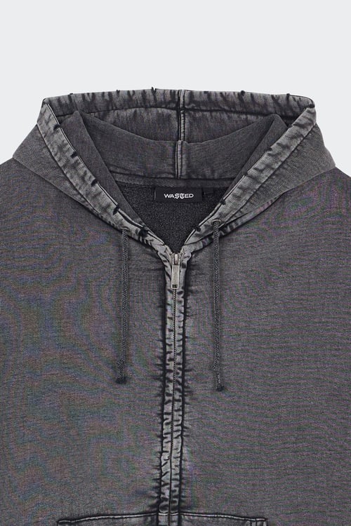 WASTED Hoodie zippé Noir