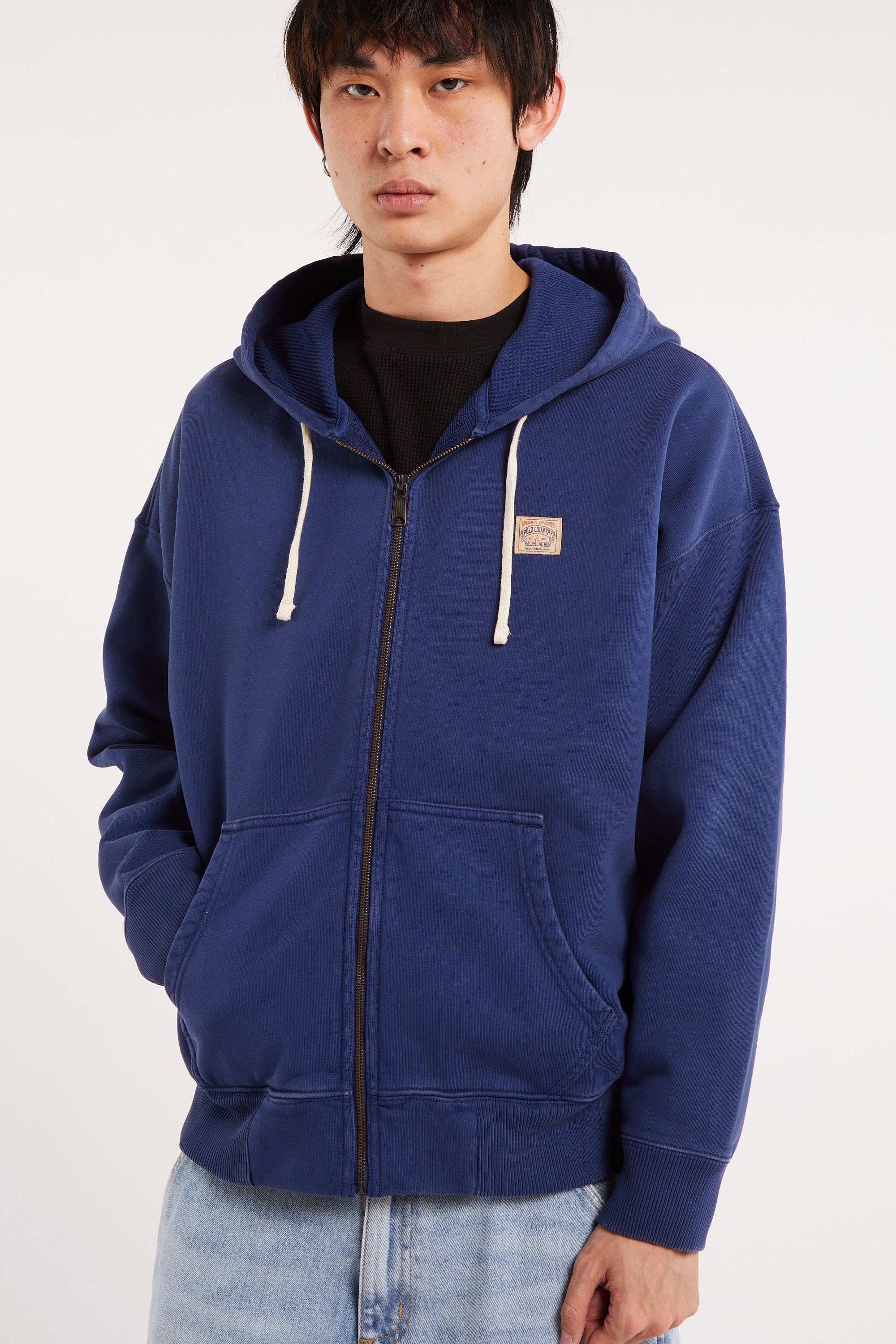 Hoodie zippé Bleu