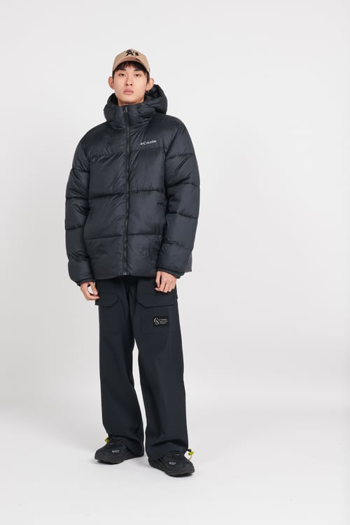COLUMBIA Lightweight quilted padded jacket with high neck Black