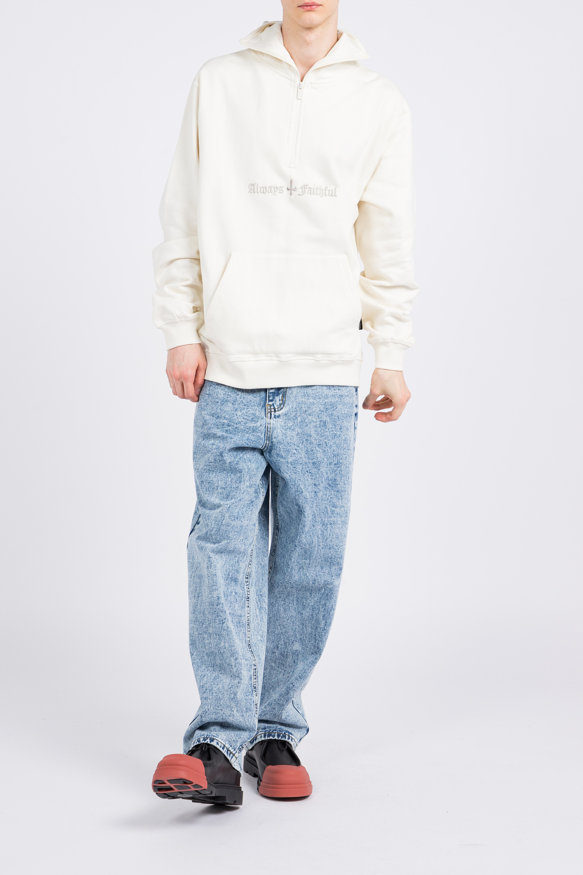Hoodie zippé | Beige WASTED Homme