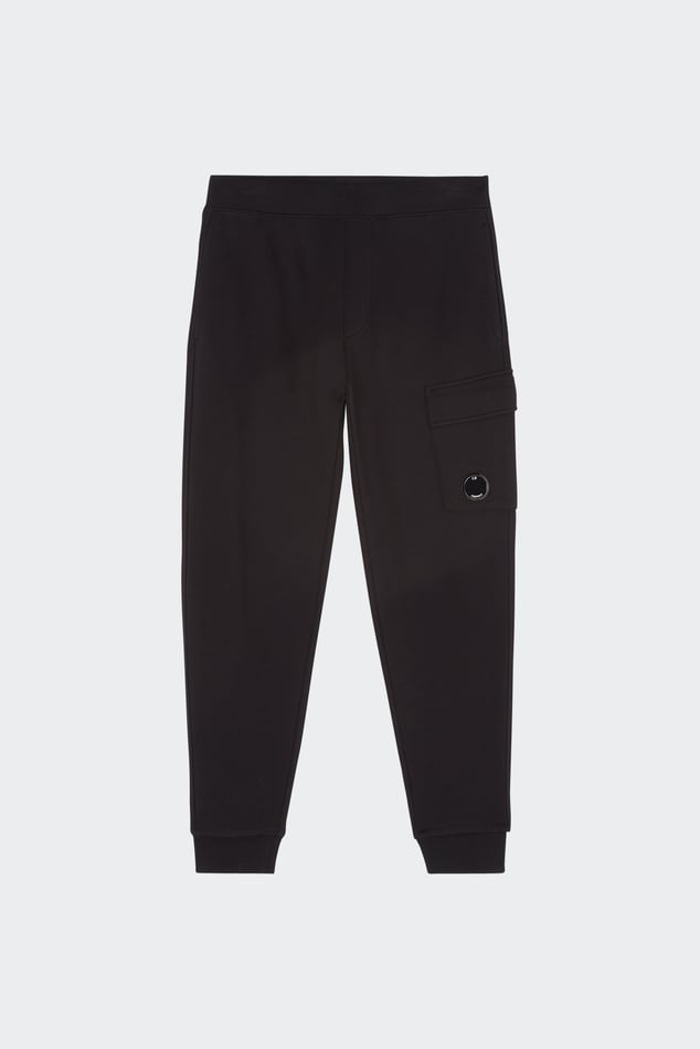 Joggers Diagonal Raised Fleece Black C.p. Company Man Citadium