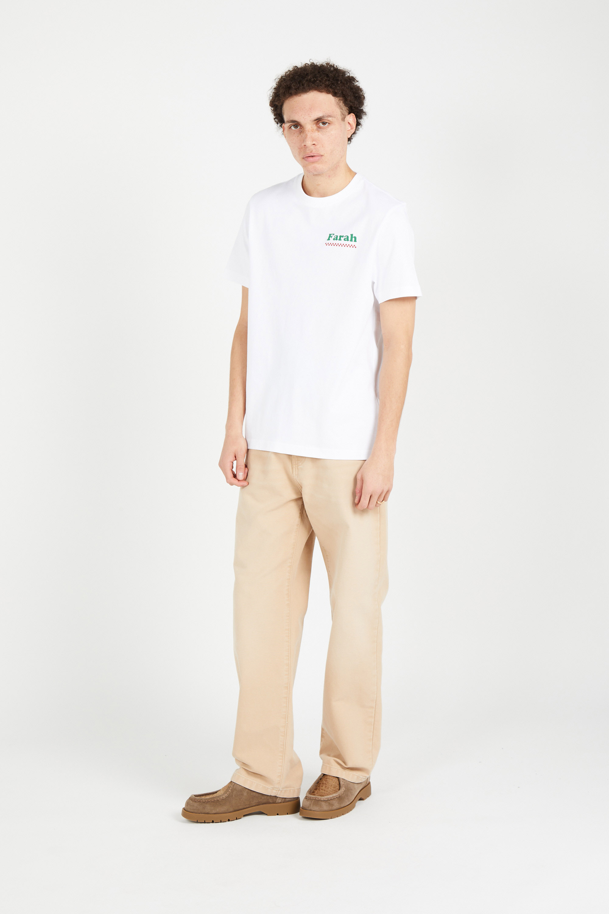 Regular-fit round-neck cotton T-shirt White
