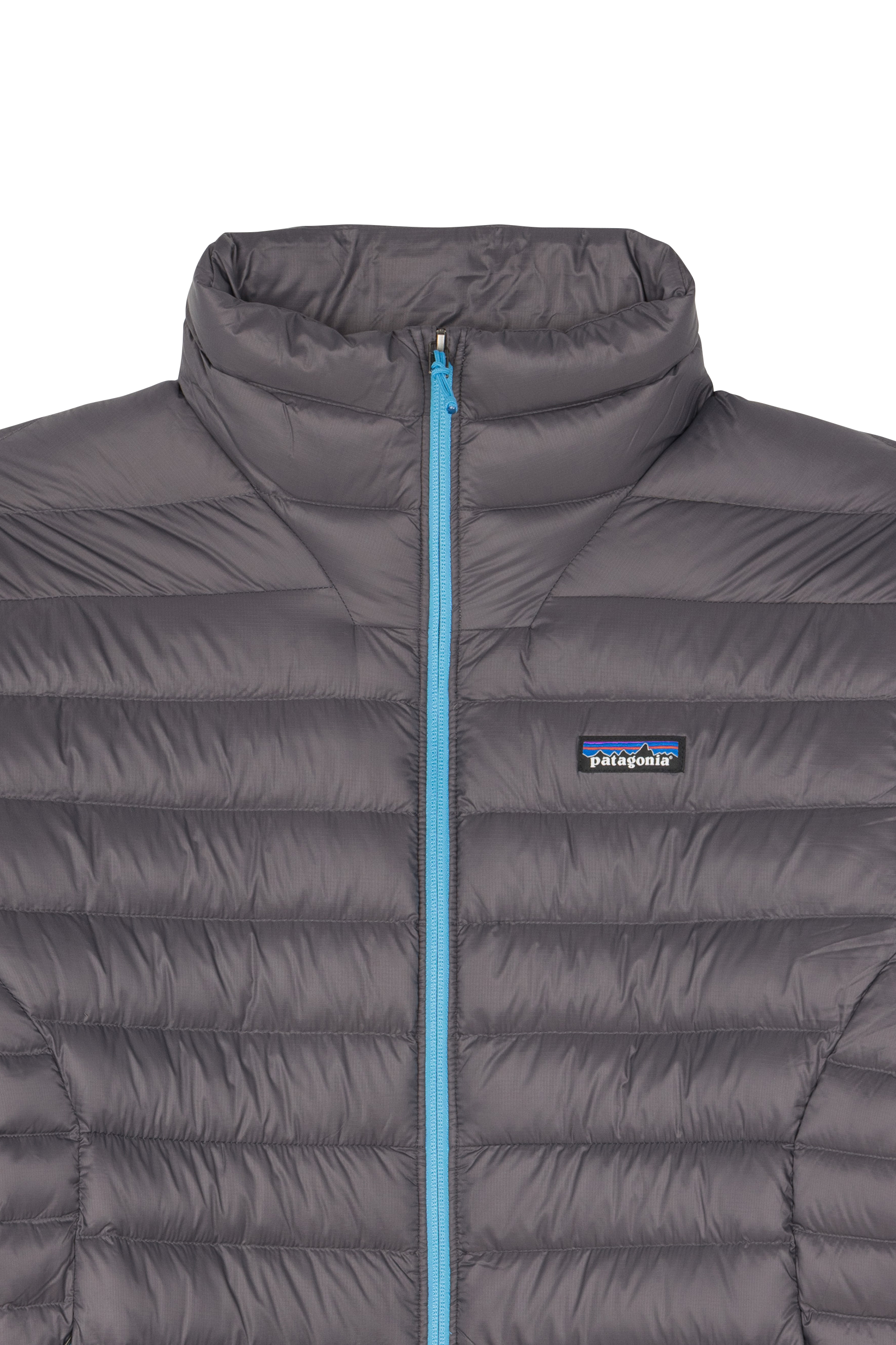 Lightweight quilted padded jacket with high neck Grey
