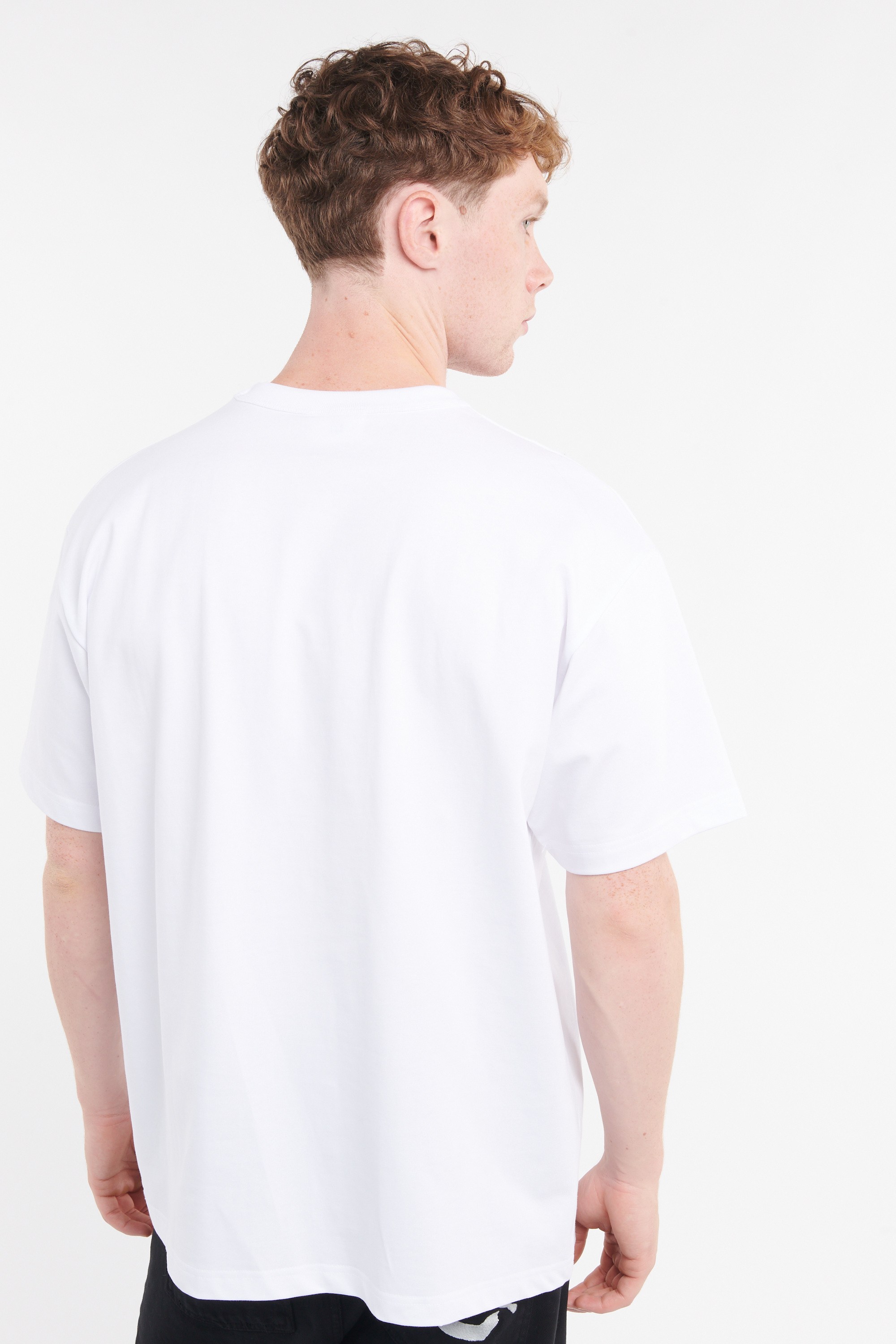 Regular-fit round-neck cotton T-shirt White