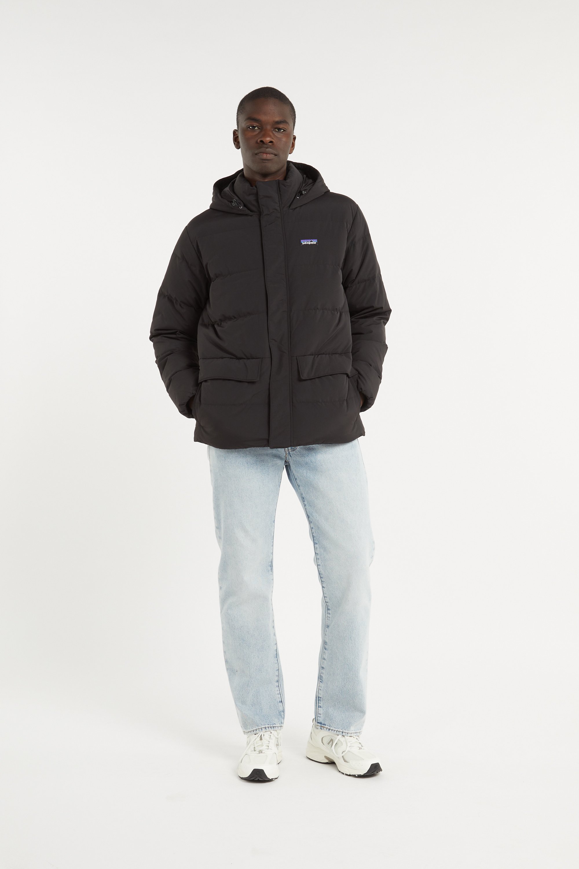 Oversized quilted high neck puffer coat PATAGONIA Black