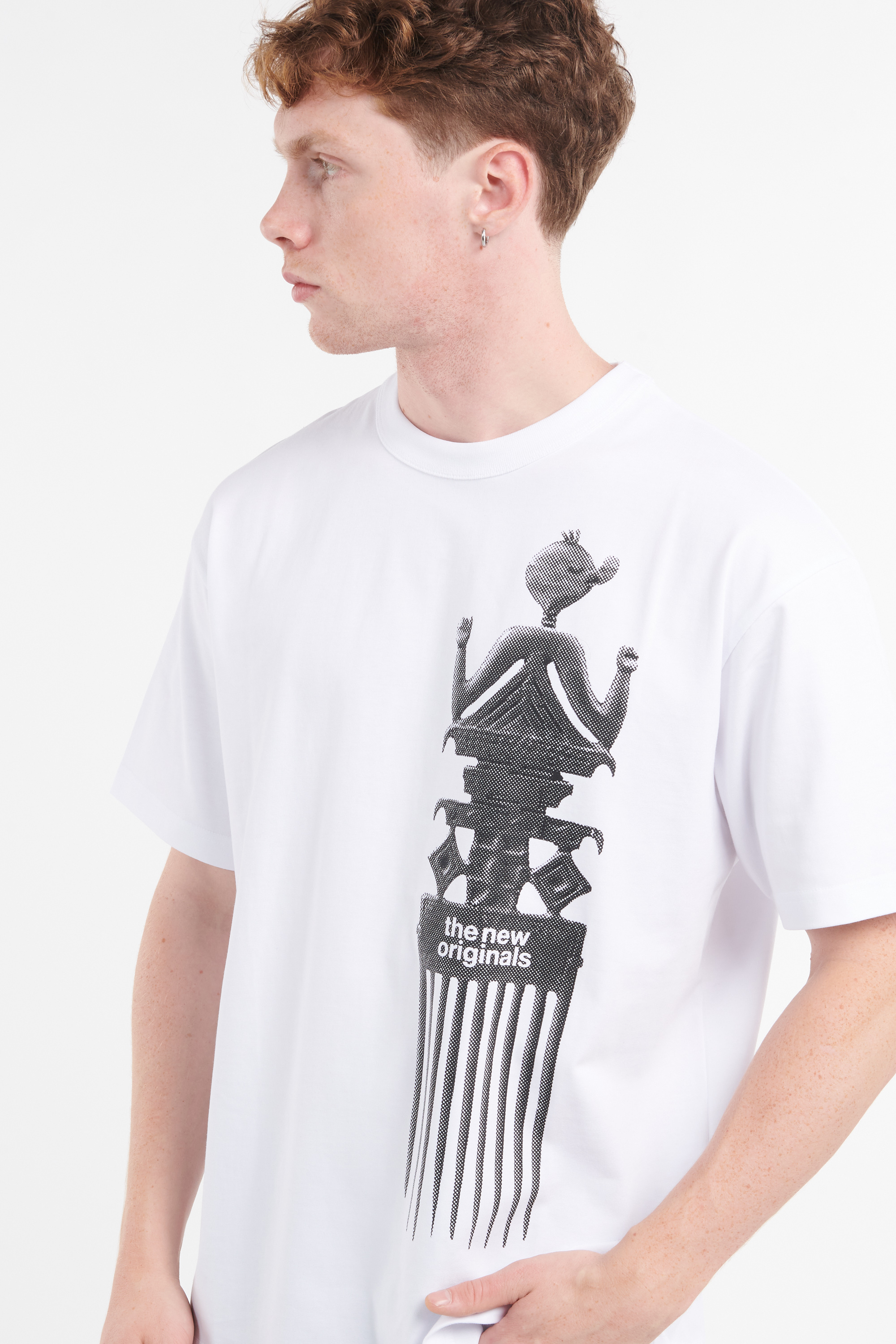 Regular-fit round-neck cotton T-shirt White