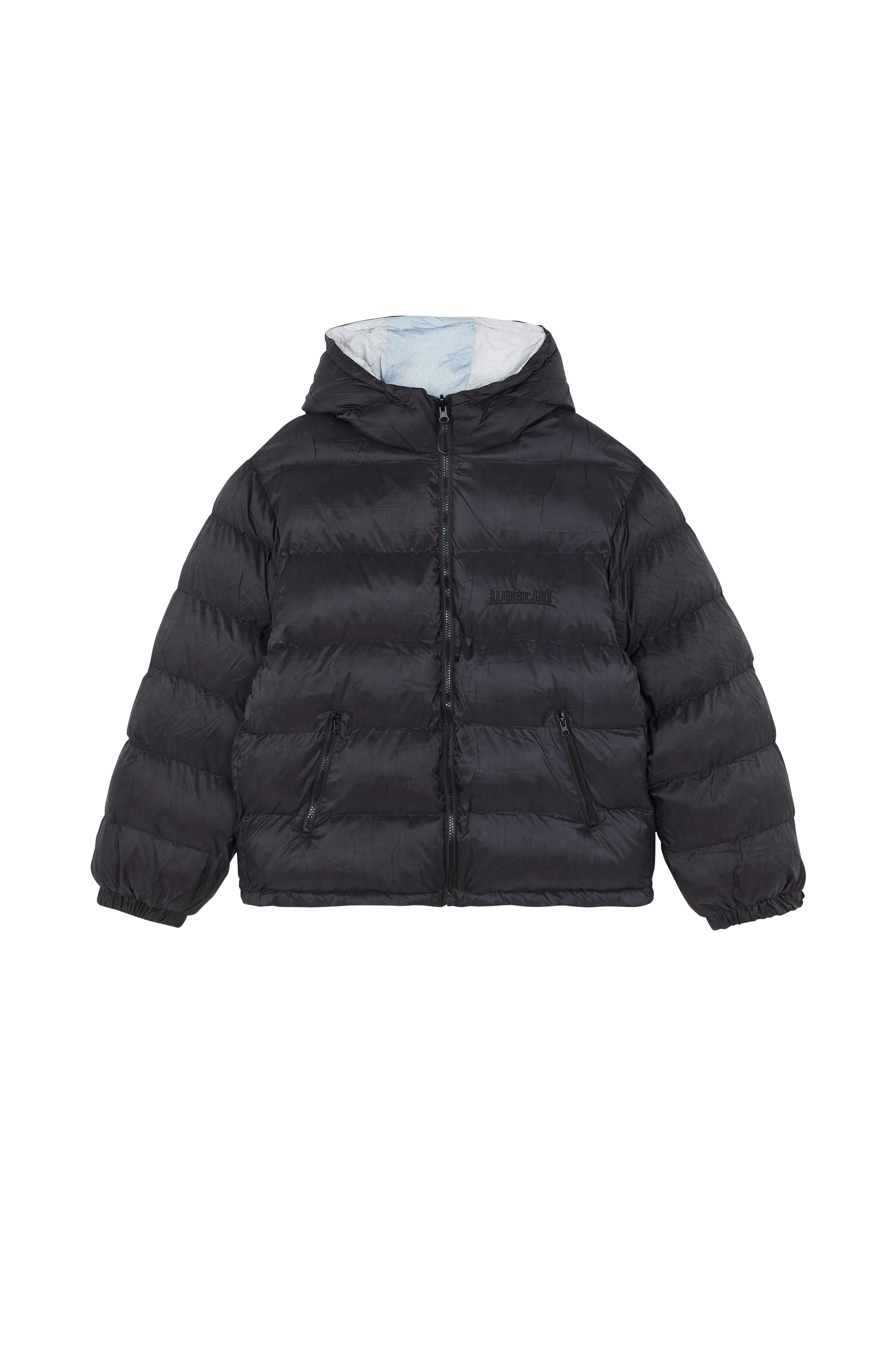 Lightweight quilted padded jacket with high neck Black