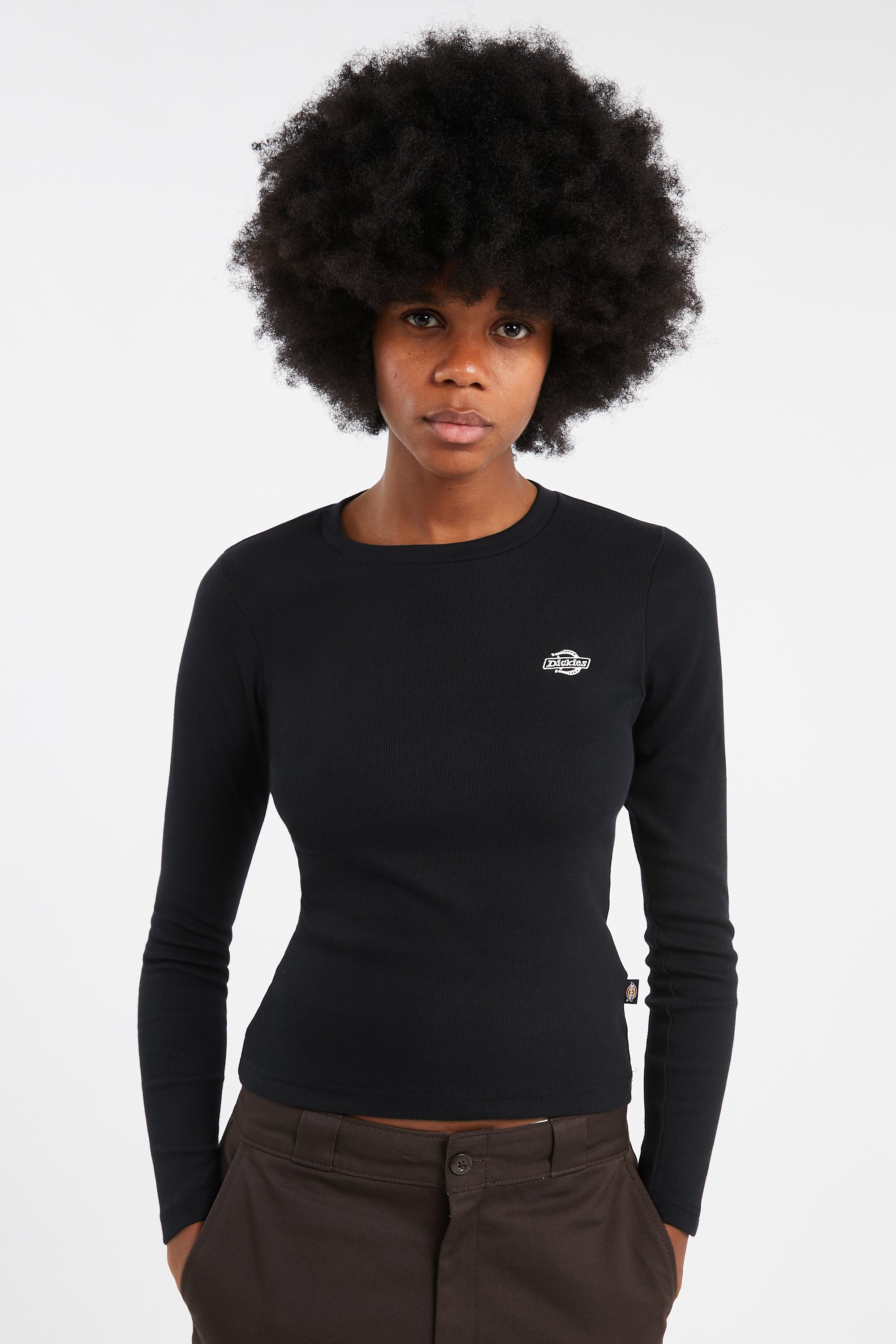 Regular-fit round-neck cotton T-shirt | Black by DICKIES Regular-fit round-neck cotton T-shirt Black