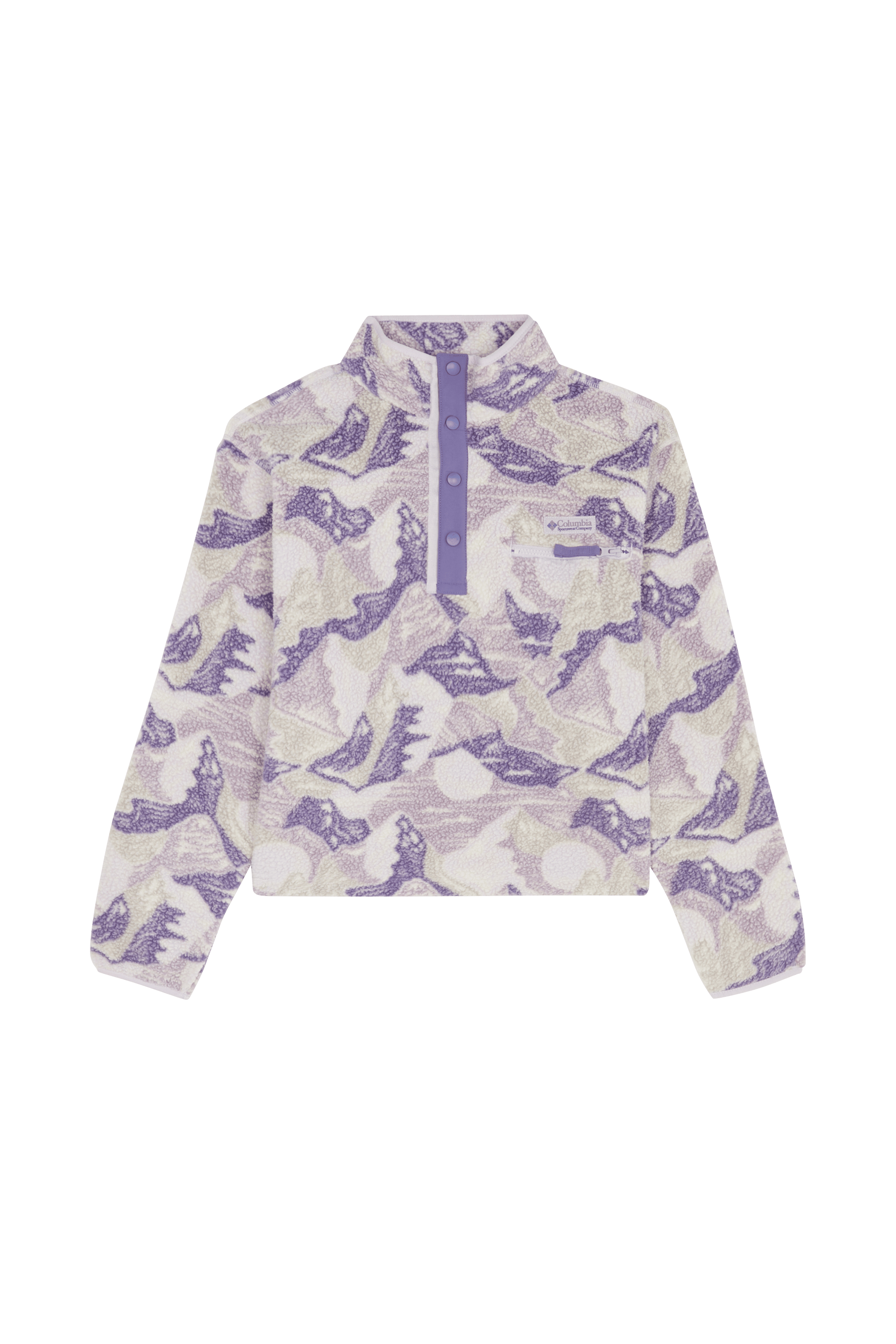Polaire HELVETIA II PRINTED CROPPED HALF SNAP Lavender pearl,