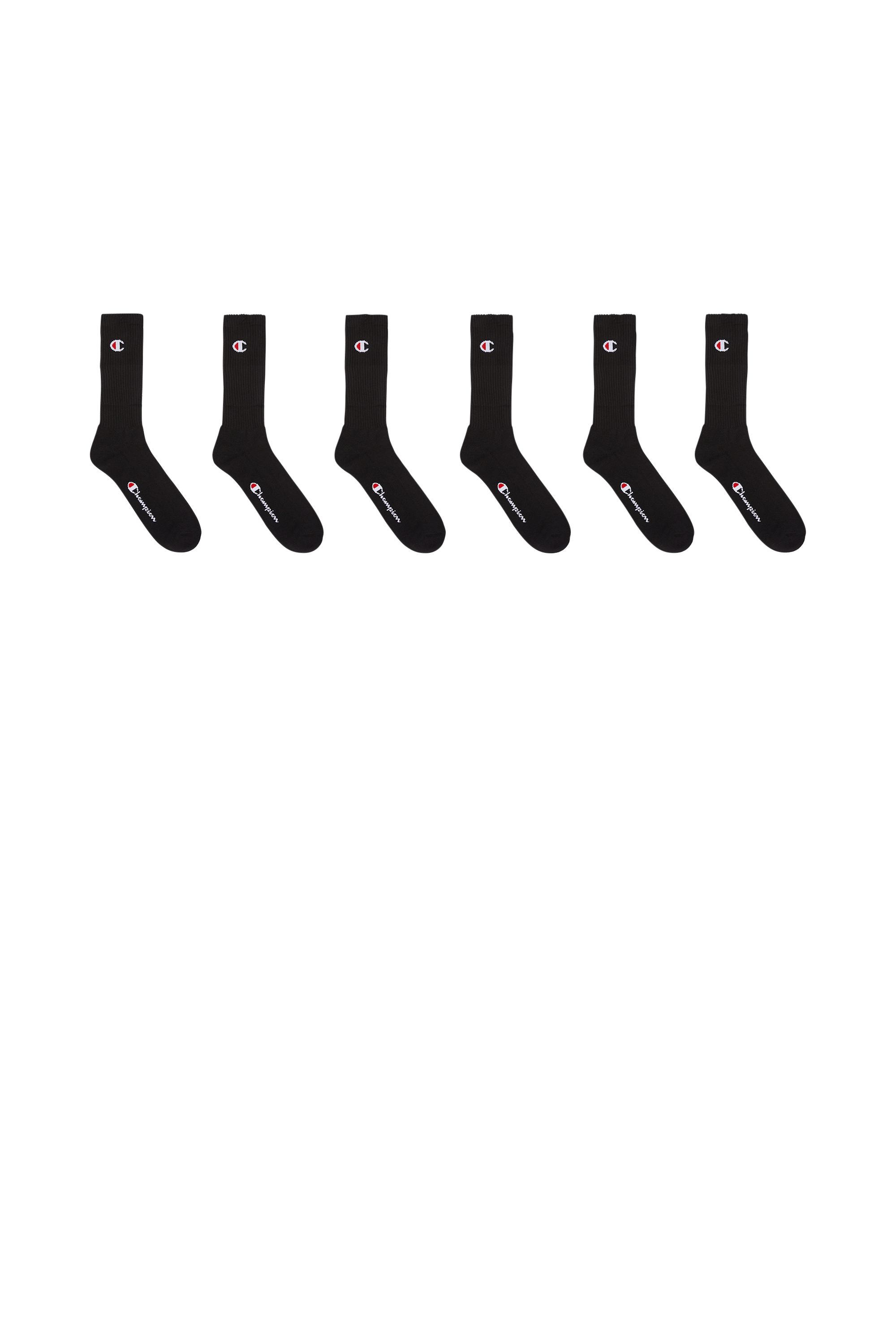 Set of 6 pairs of socks CHAMPION Black