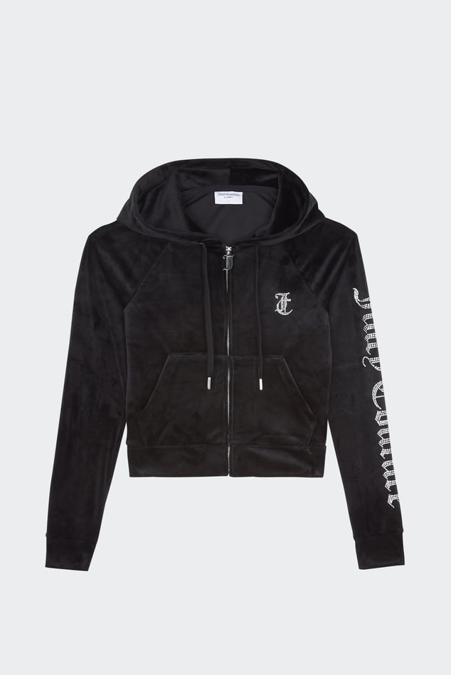Juicy couture zip up hoodie black hotsell