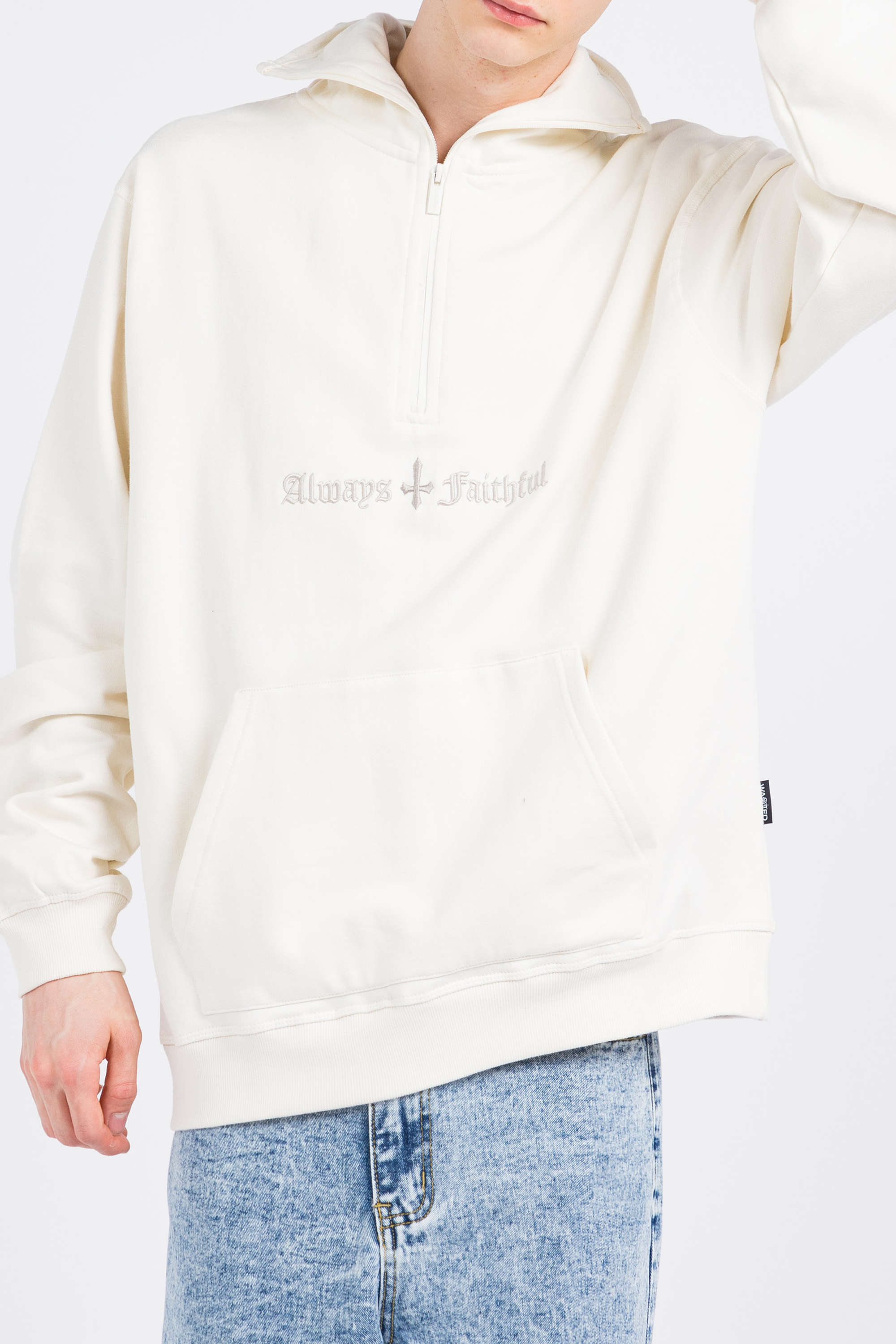 Hoodie zippé | Beige WASTED Homme