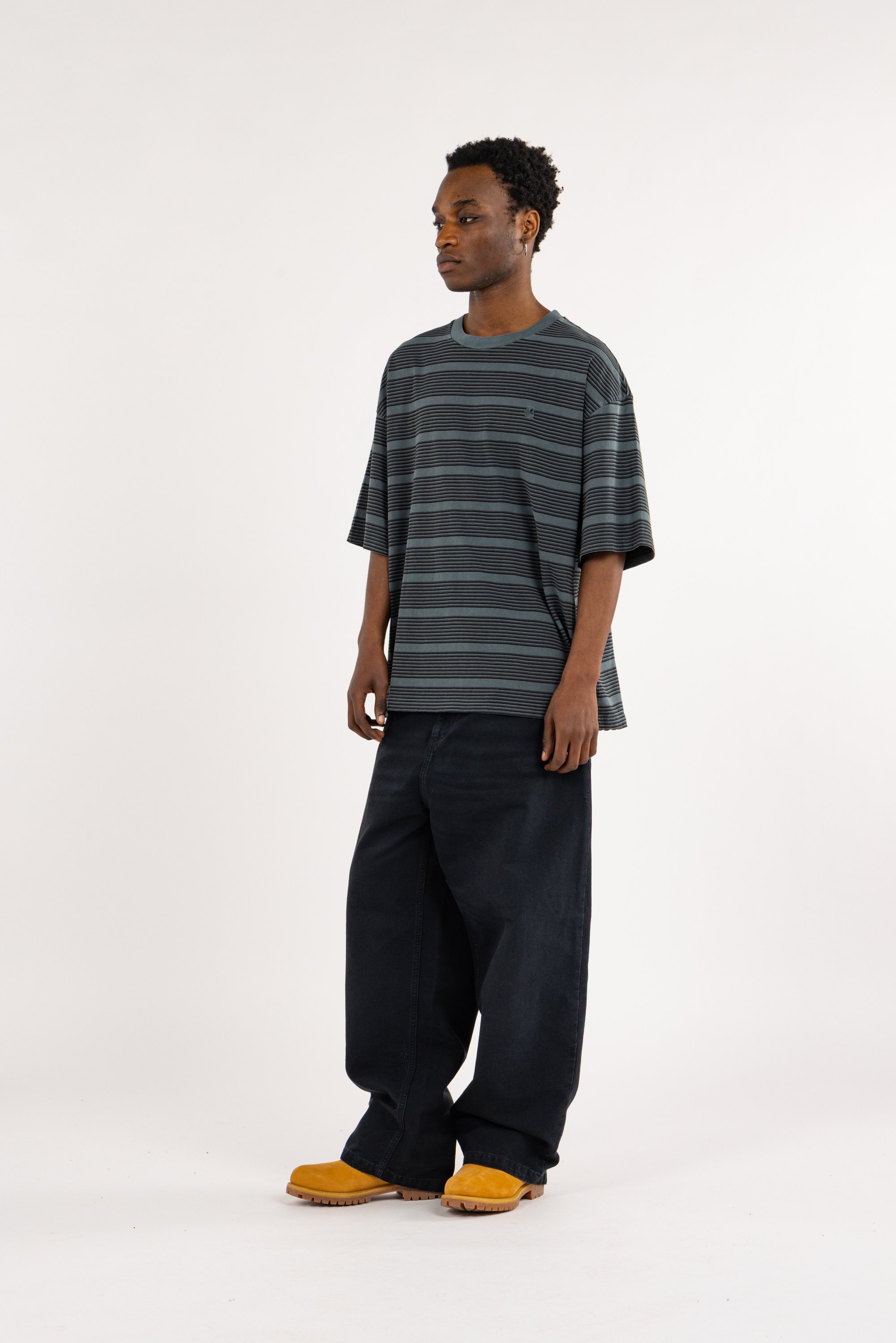 T-shirt S/S Hanson T-Shirt Hanson stripe, kale green