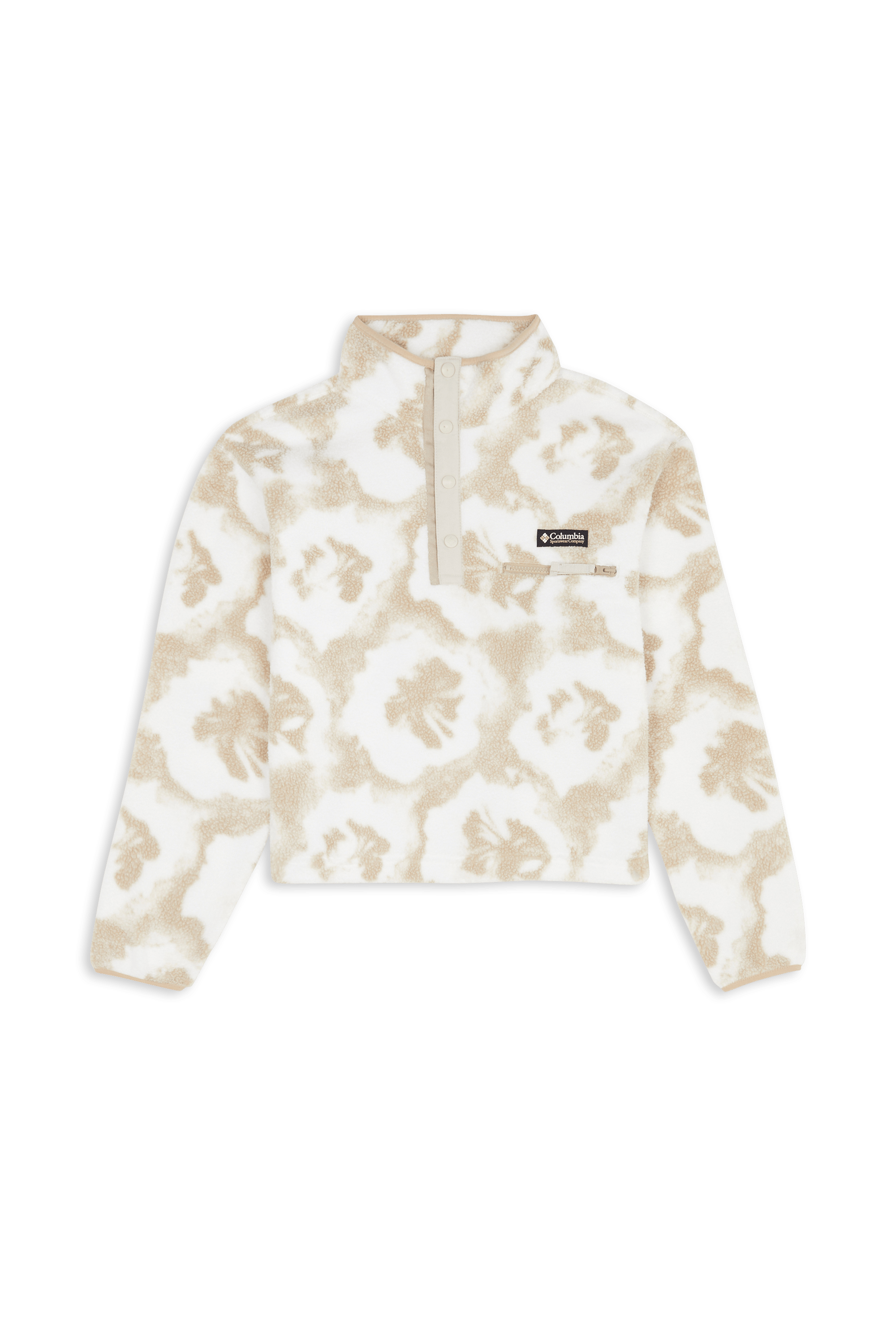 Polaire HELVETIA II PRINTED CROPPED HALF SNAP Sea salt, spray