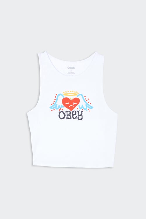 OBEY Top Blanc