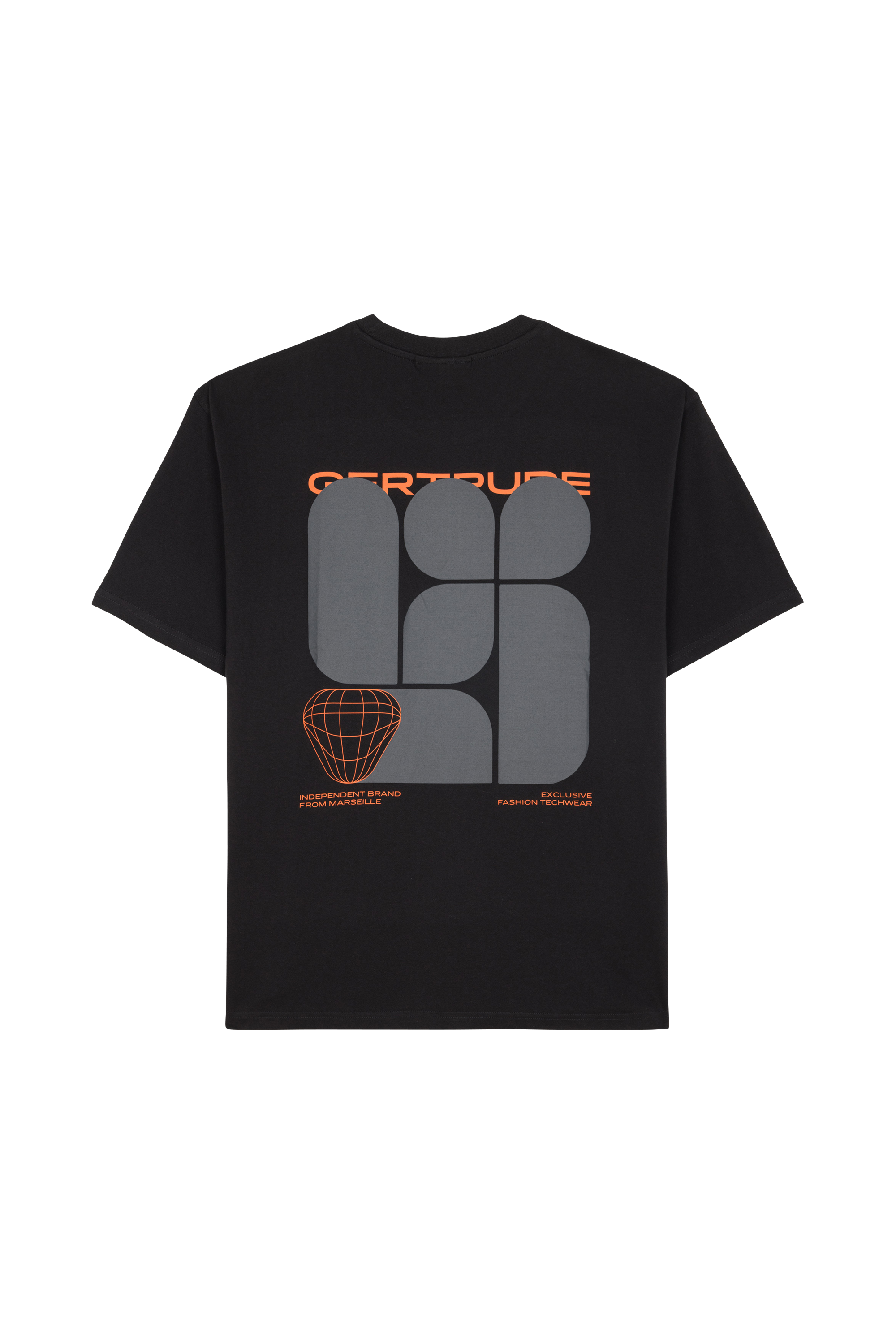 Regular-fit round-neck cotton T-shirt Black