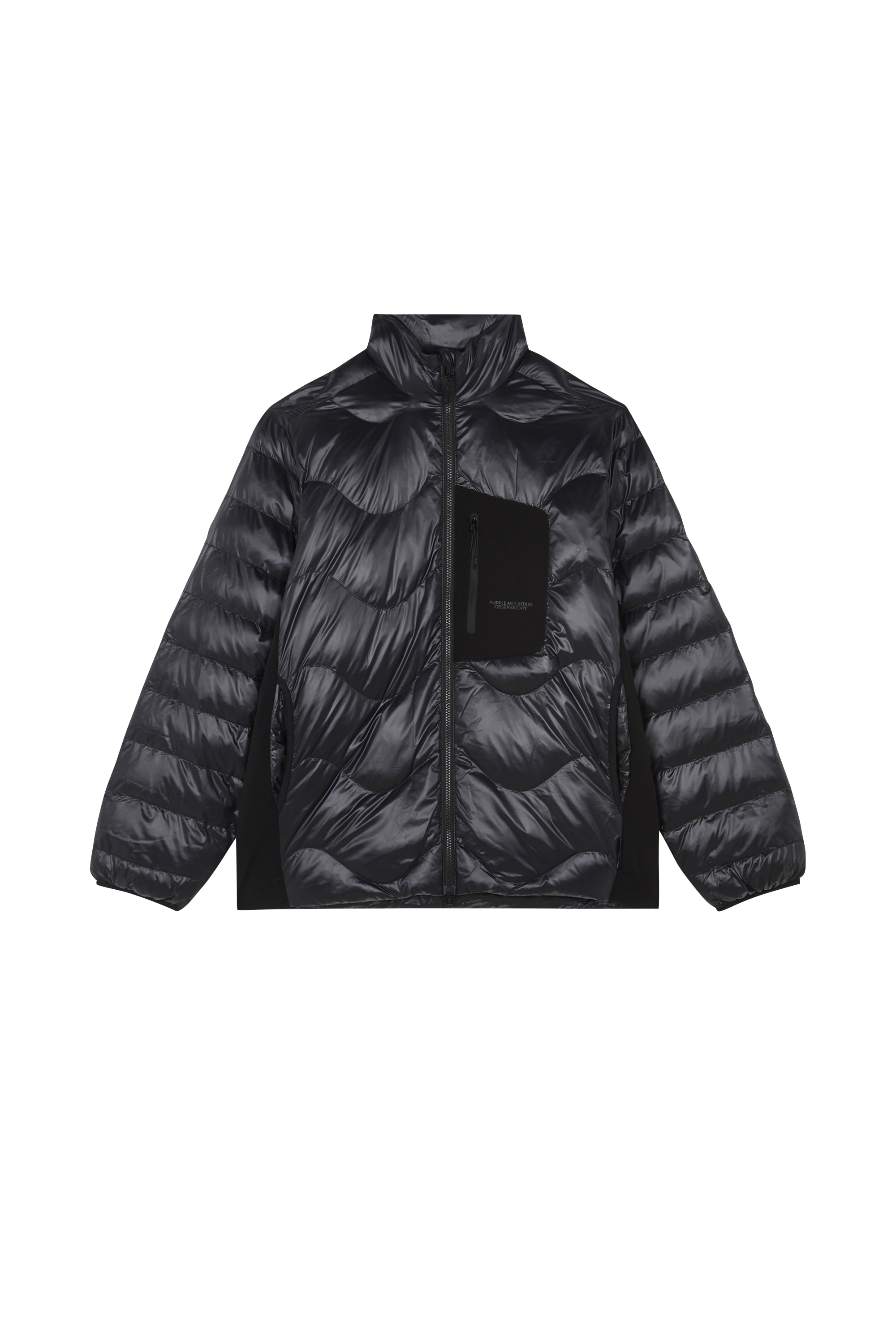 Lightweight quilted padded jacket with high neck Black