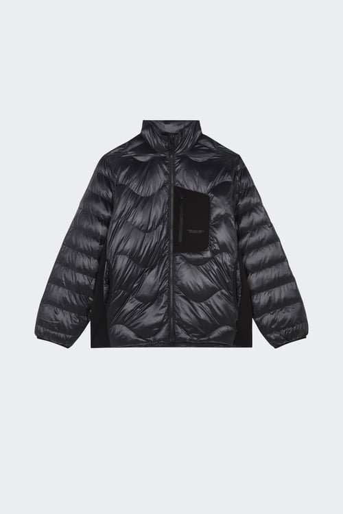 PURPLE MOUNTAIN OBSERVATORY Lightweight quilted padded jacket with high neck Black
