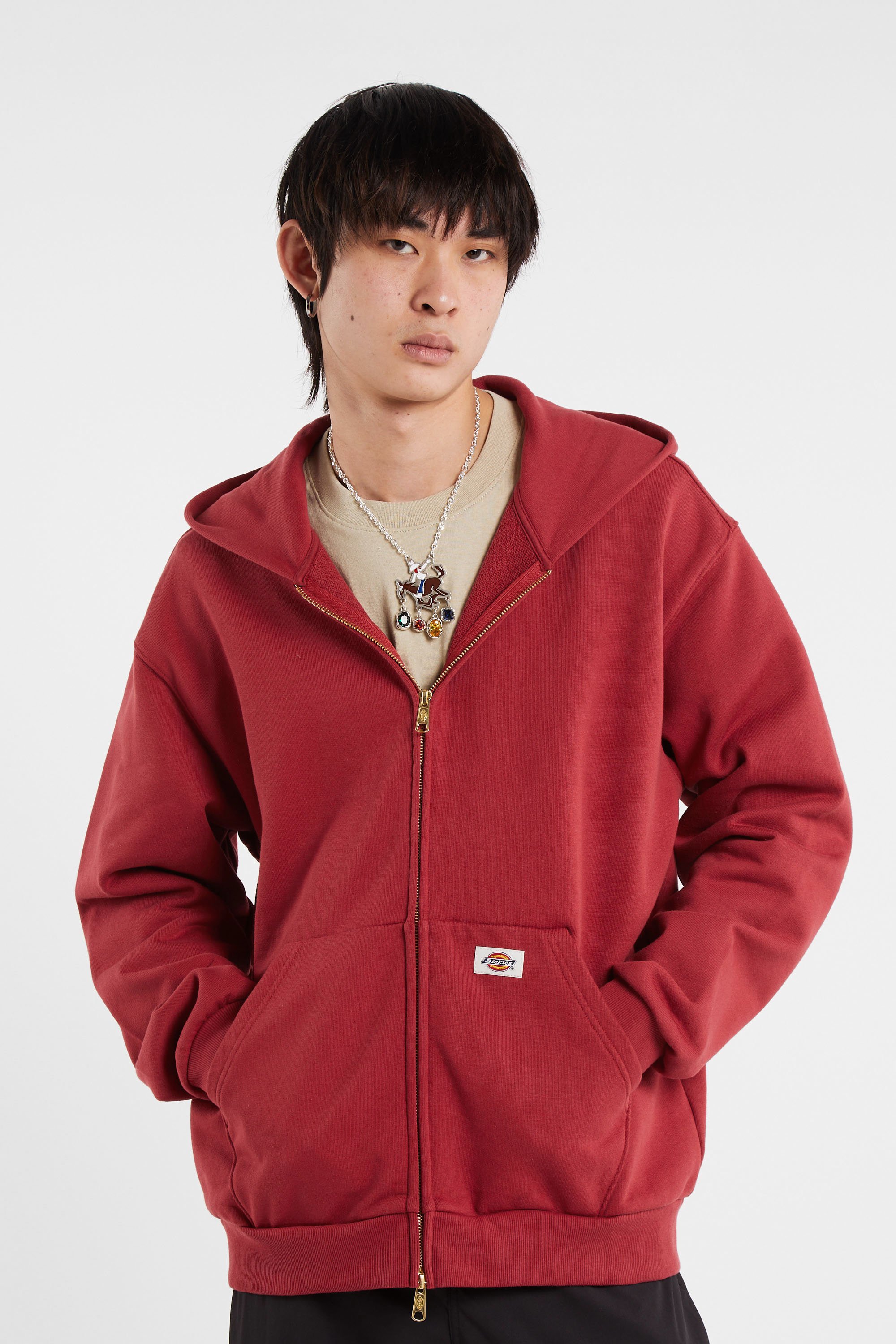 Hoodie zippé Rouge