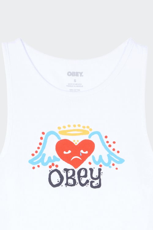 OBEY Top Blanc