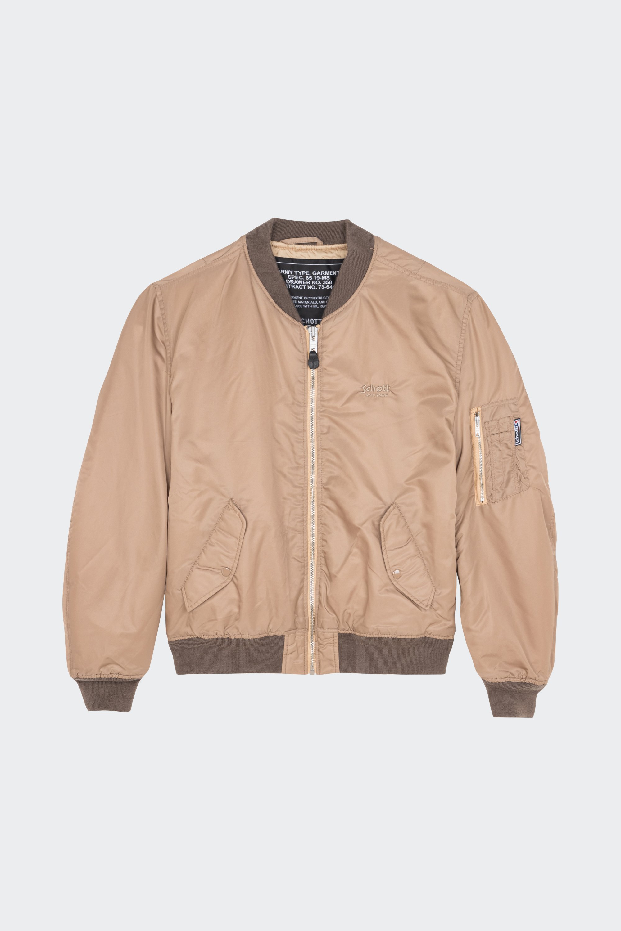 Jacket | Beige by SCHOTT Jacket Beige