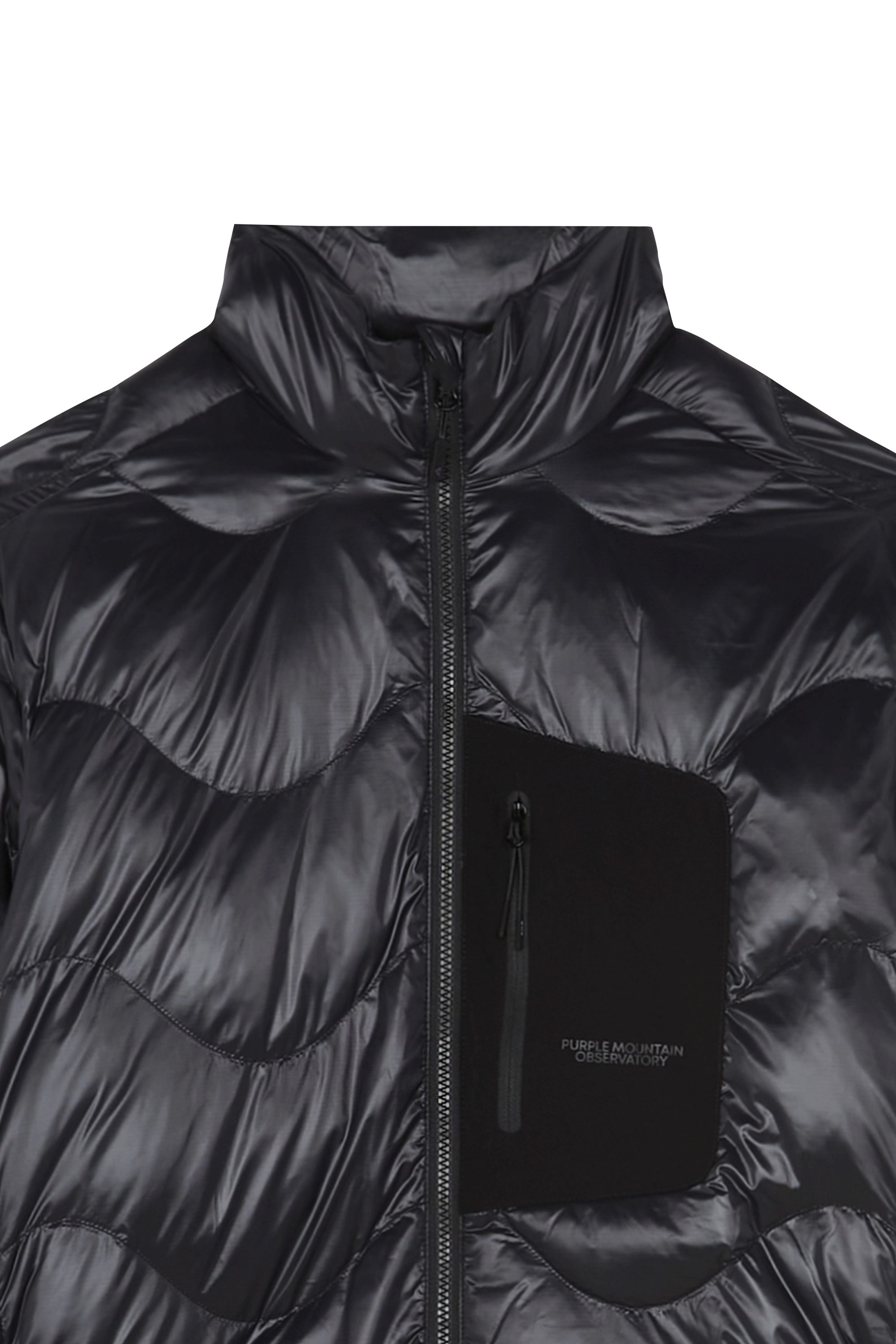 Lightweight quilted padded jacket with high neck Black
