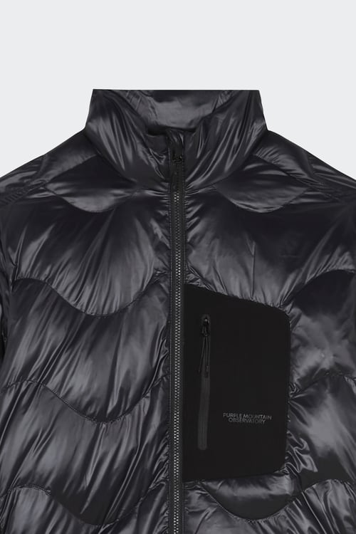 PURPLE MOUNTAIN OBSERVATORY Lightweight quilted padded jacket with high neck Black