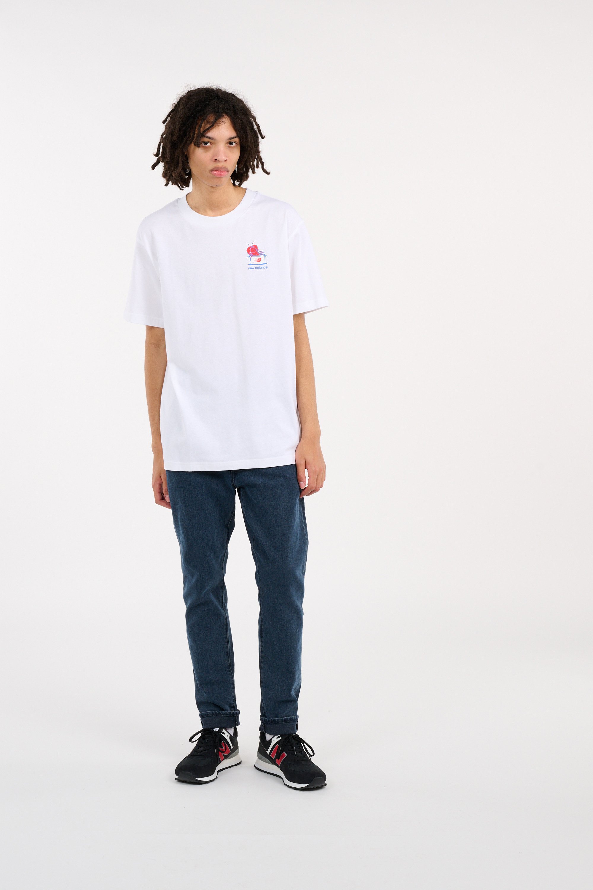 Regular-fit round-neck cotton T-shirt NEW BALANCE White