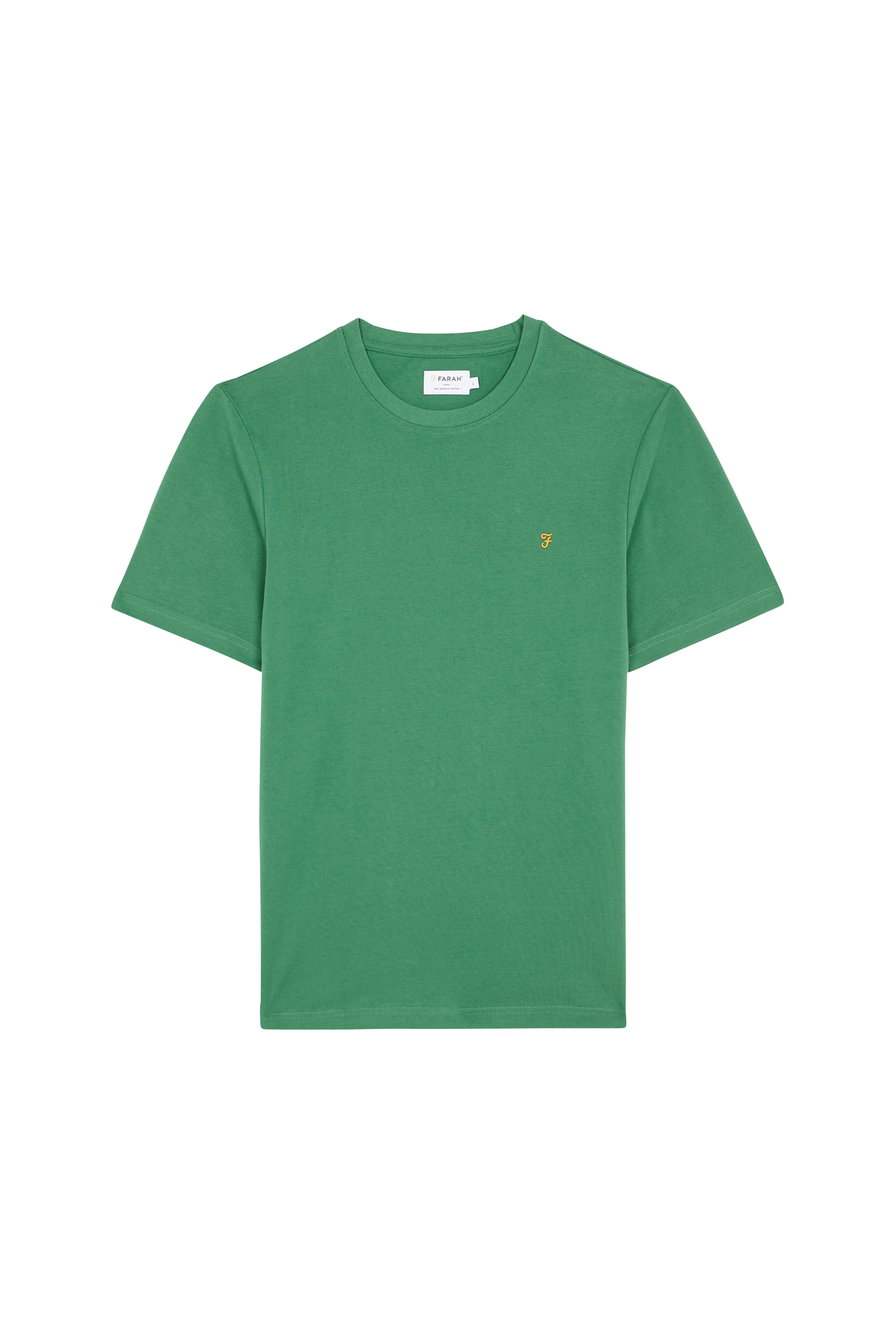 Regular-fit round-neck cotton T-shirt Green