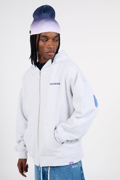 JACKER Hoodie zippé Gris