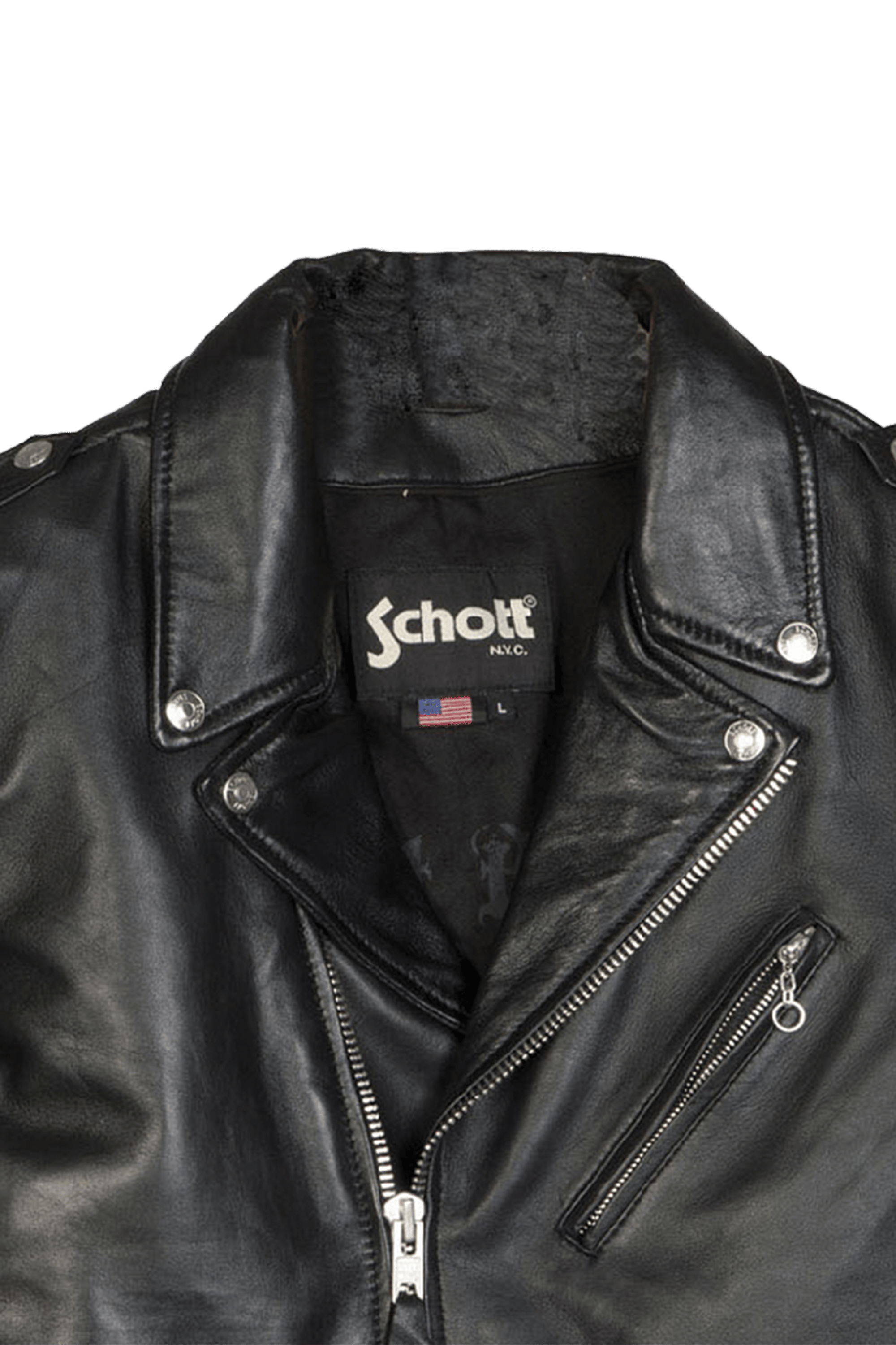 Perfecto zippé | Noir SCHOTT Homme