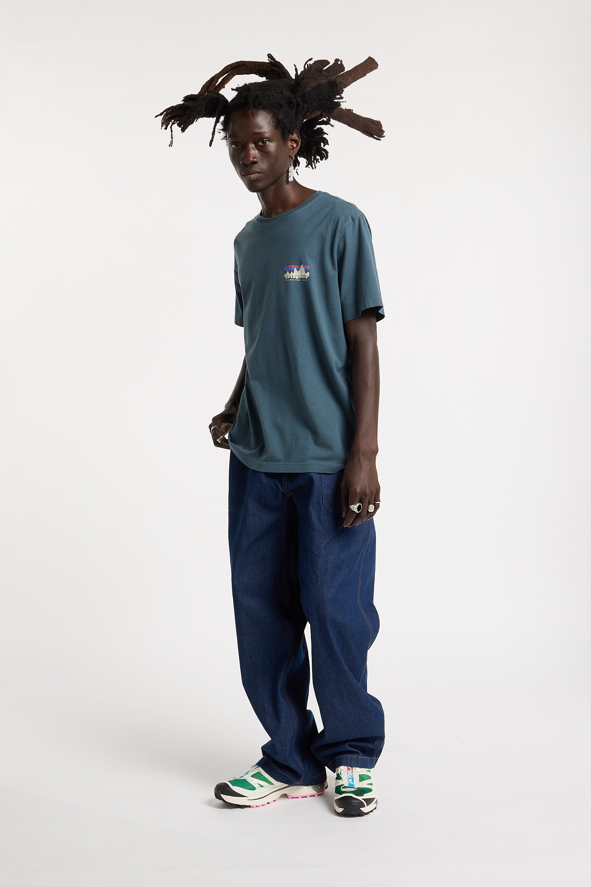 Regular-fit round-neck cotton T-shirt PATAGONIA Blue