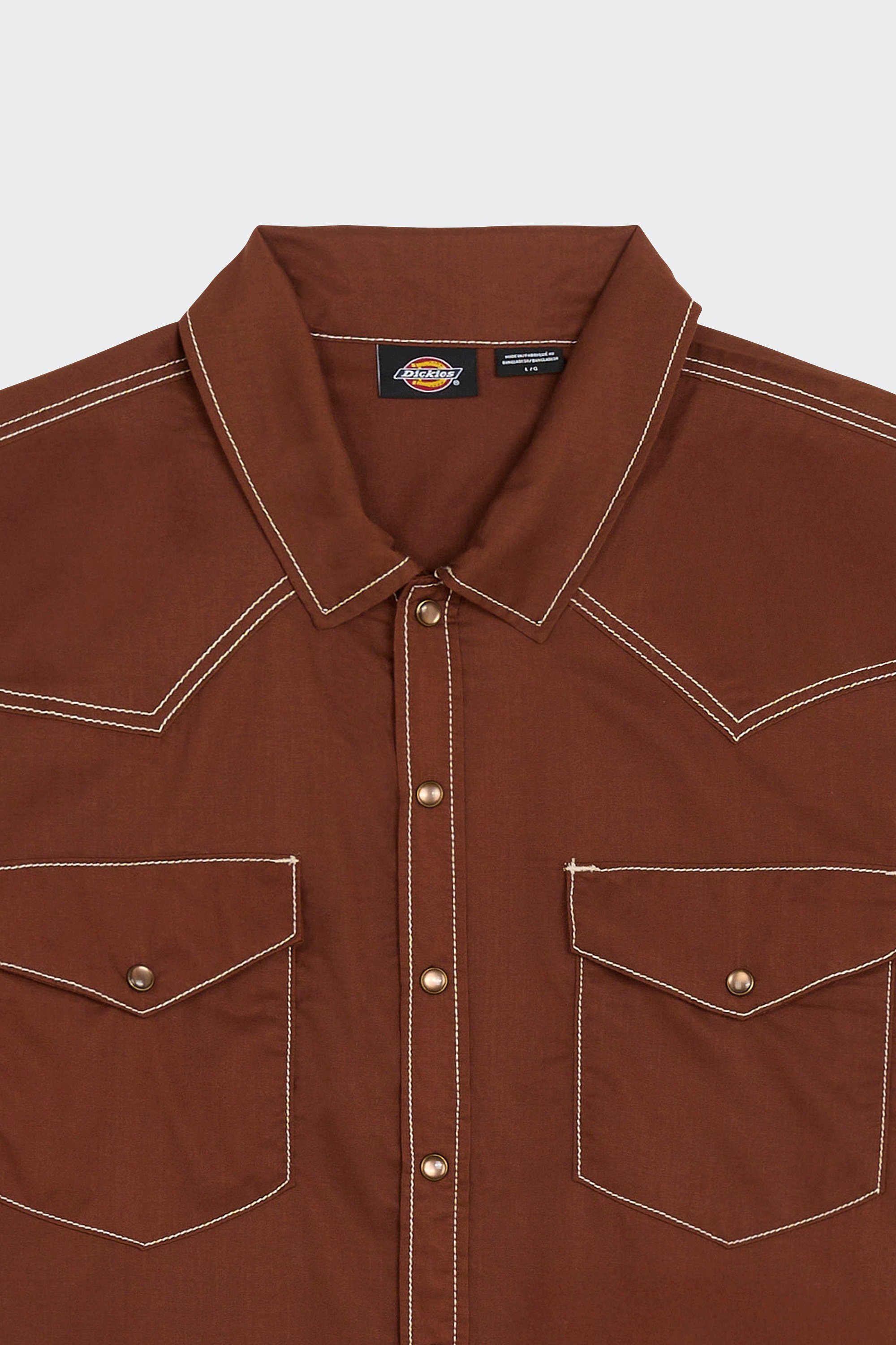 Shirt | Brown by DICKIES Shirt Brown