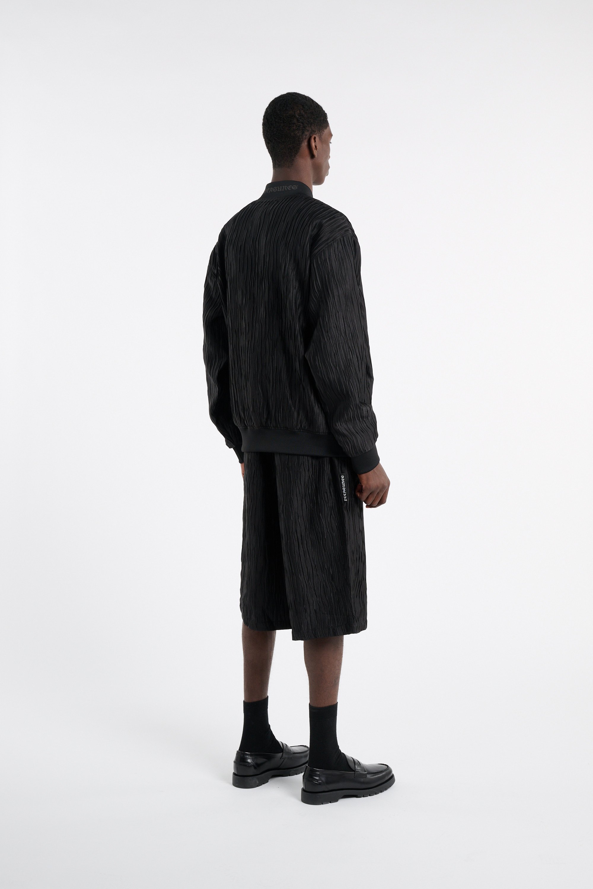Veste oversize plissée Noir