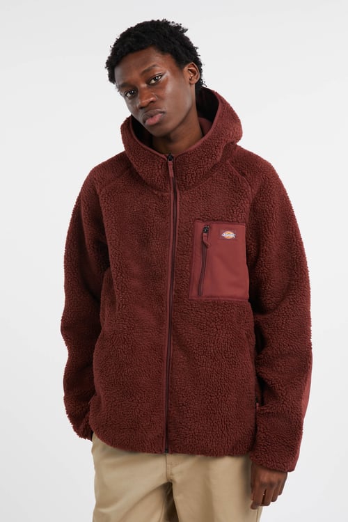 DICKIES Hoodie zippé Rouge