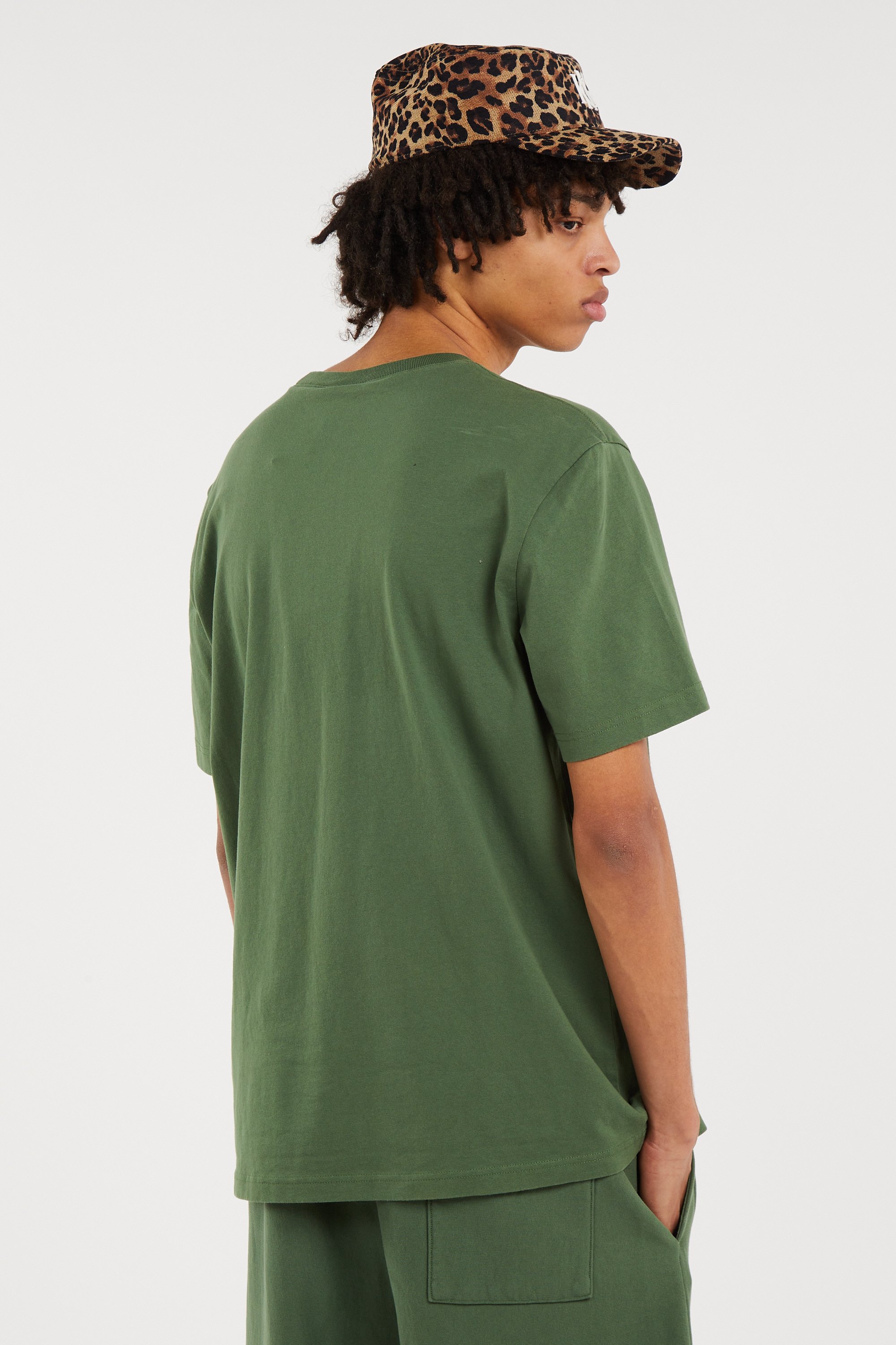 Regular-fit round-neck cotton T-shirt | Green CHAMPION Men