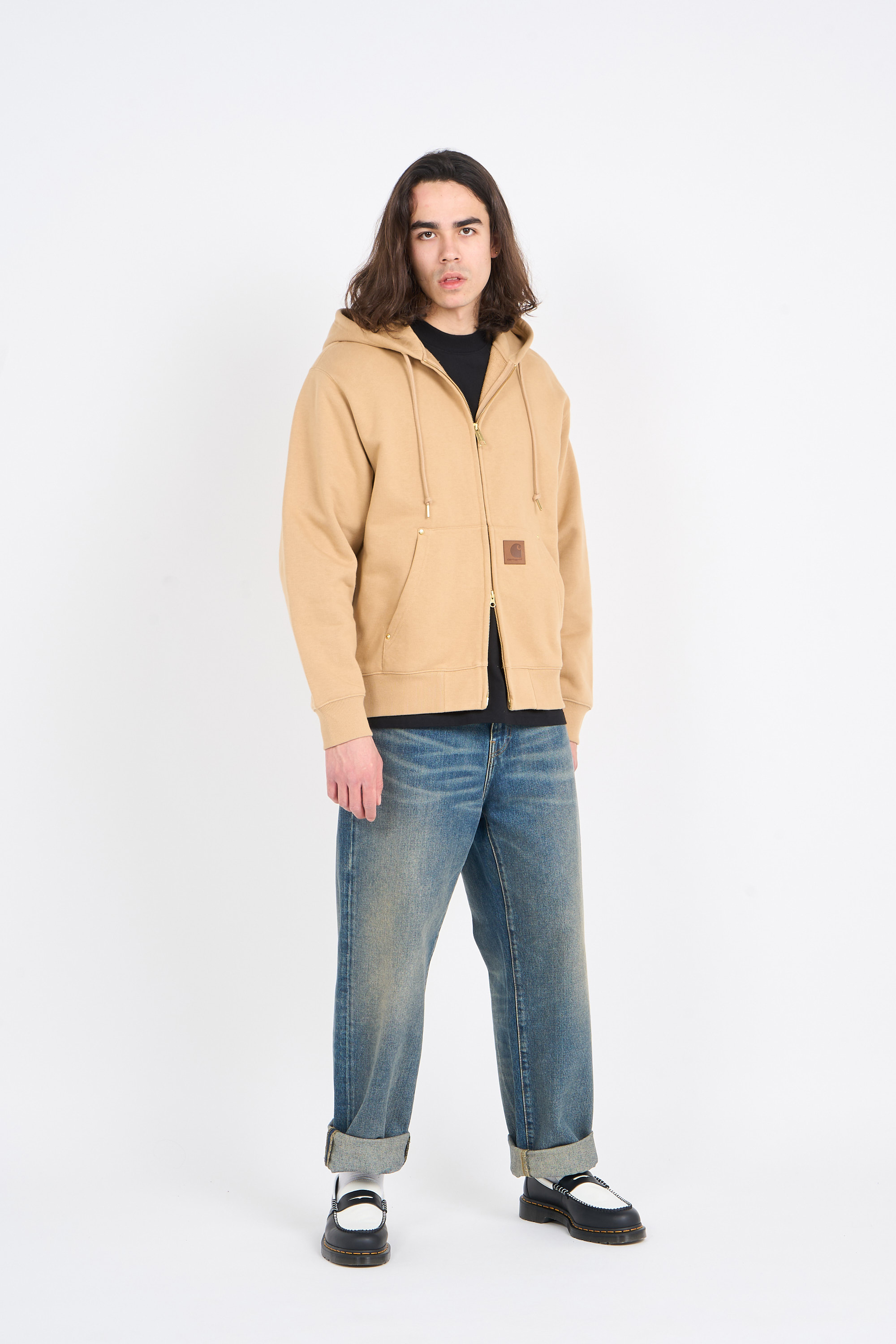 Hoodie zippé Marron