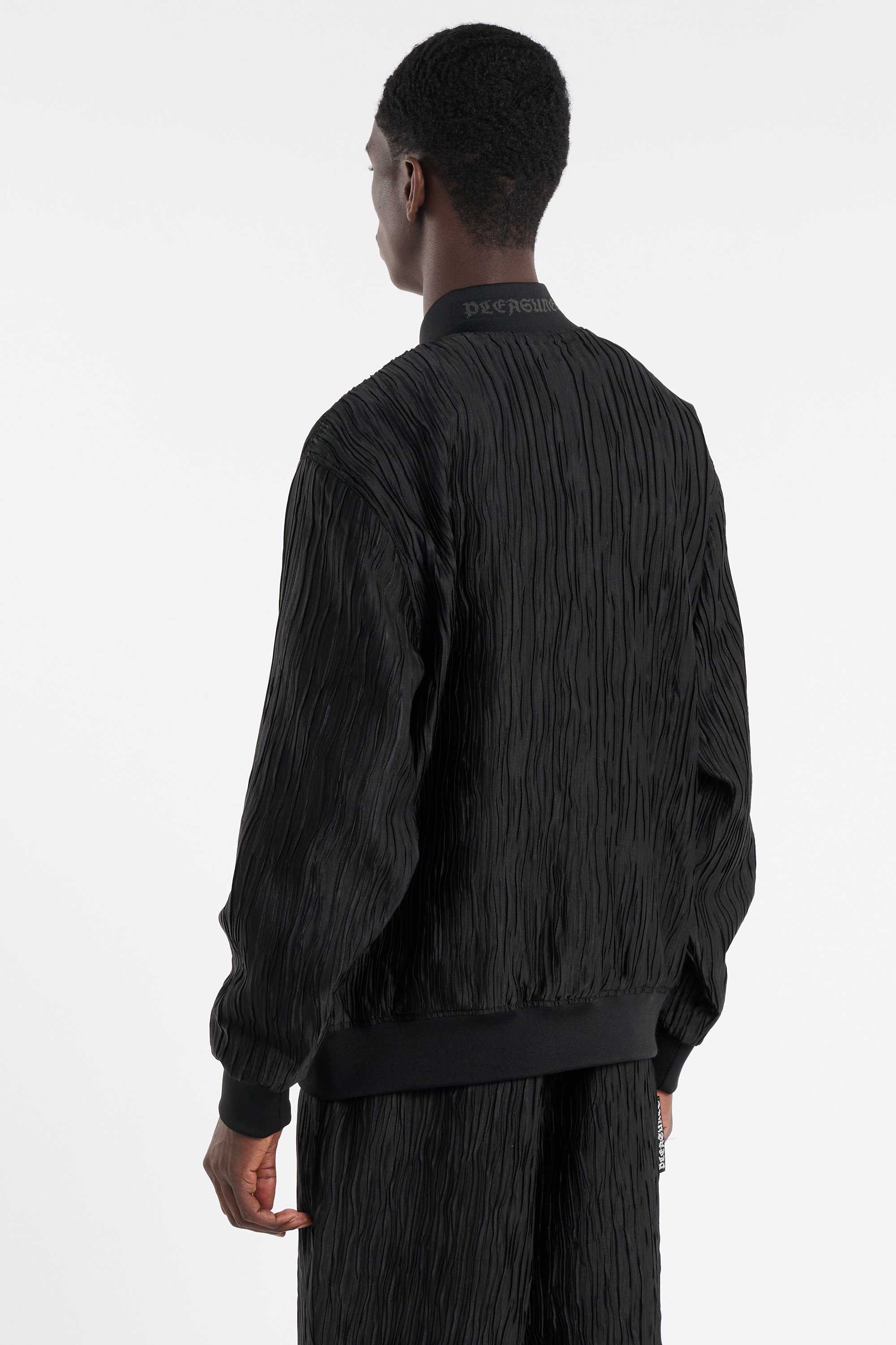 Veste oversize plissée Noir