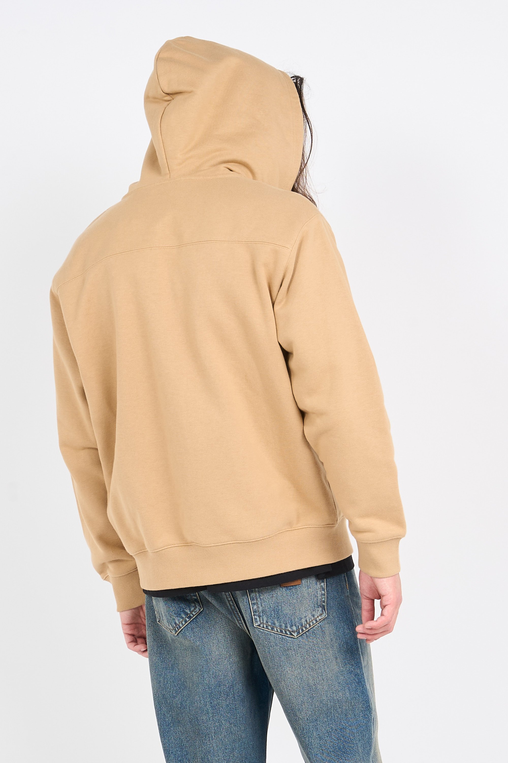 zip-up hoodie | Beige by CARHARTT WIP zip-up hoodie Beige