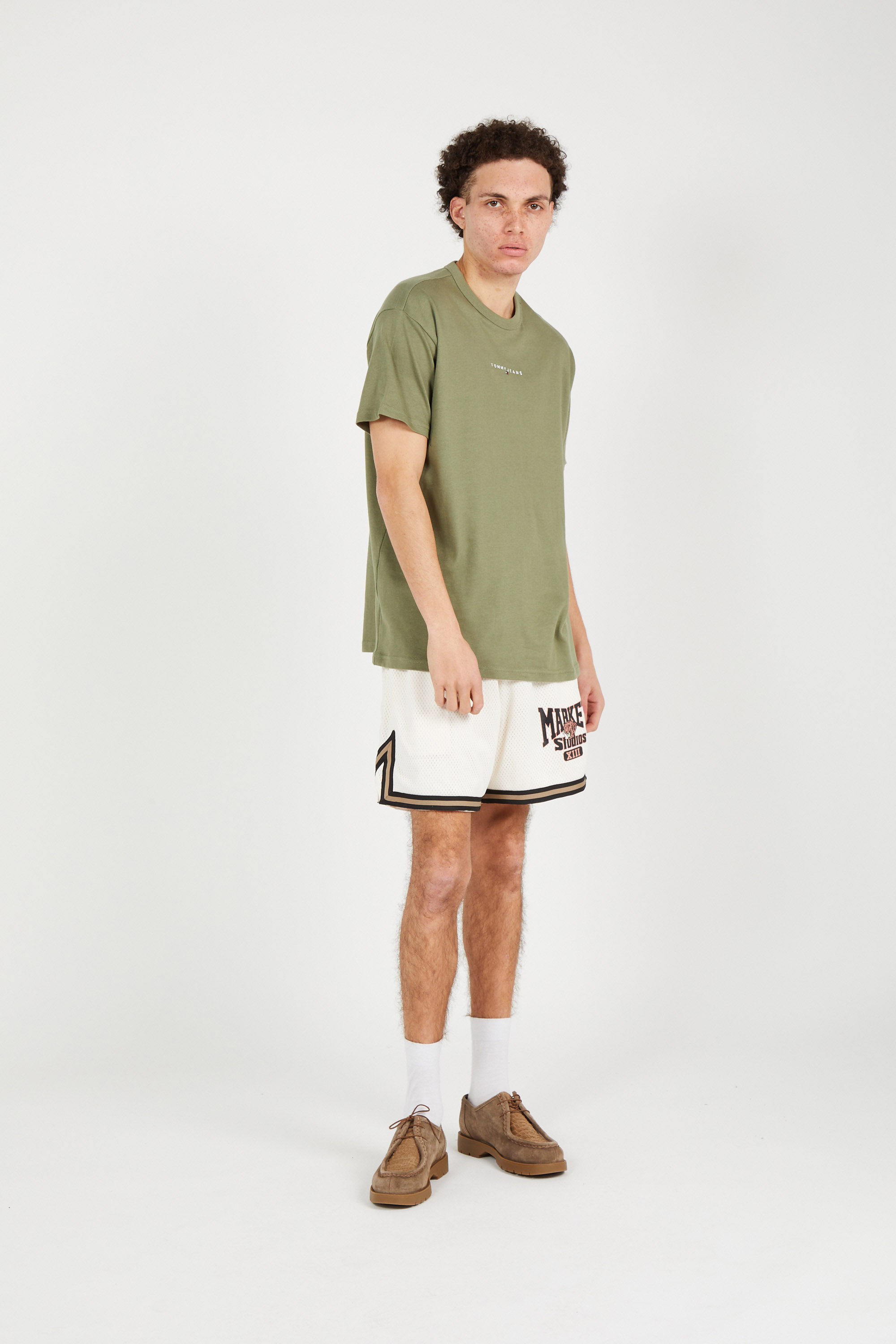 Regular-fit round-neck cotton T-shirt Green